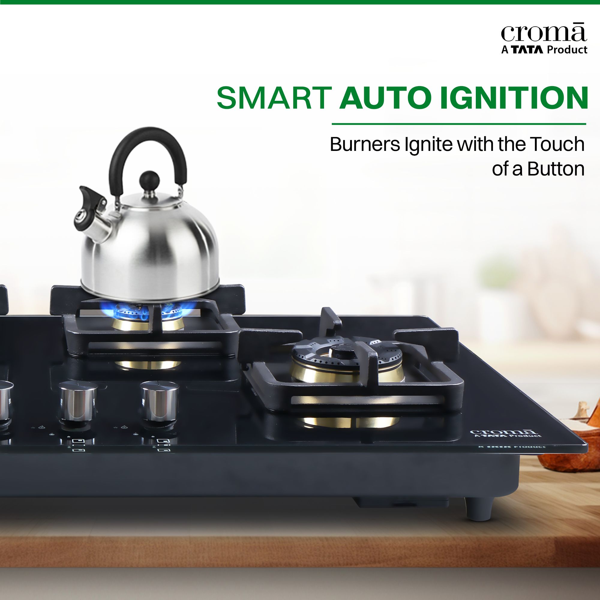 Croma AG1510 Toughened Glass Top 4 Burner Automatic Hob (Black Enamel Coated Drip Tray, Black)_11