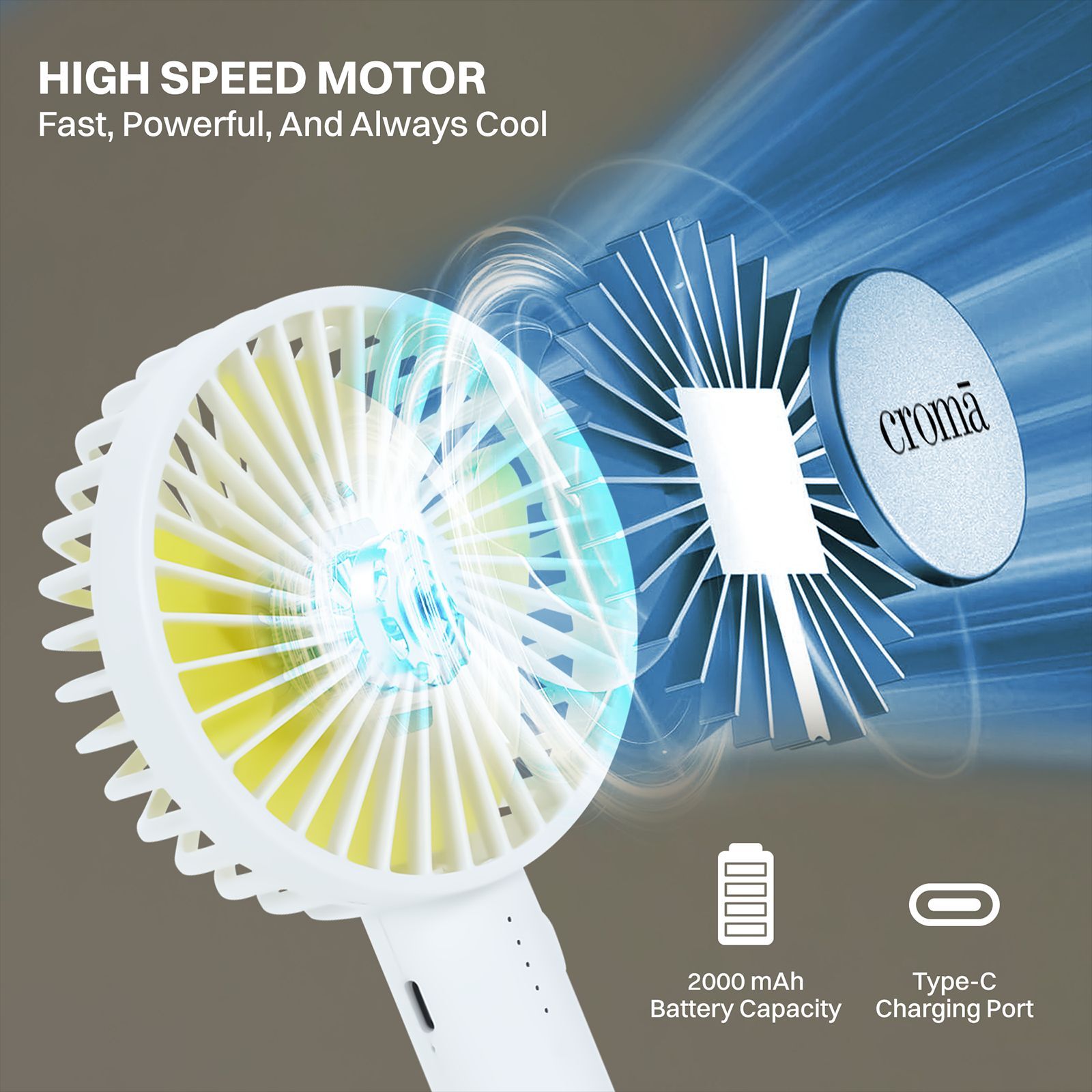 Croma AF2305 4 Blade Rechargeable Personal Fan with 2000 mAh Battery (BLDC Copper Motor, White)_12