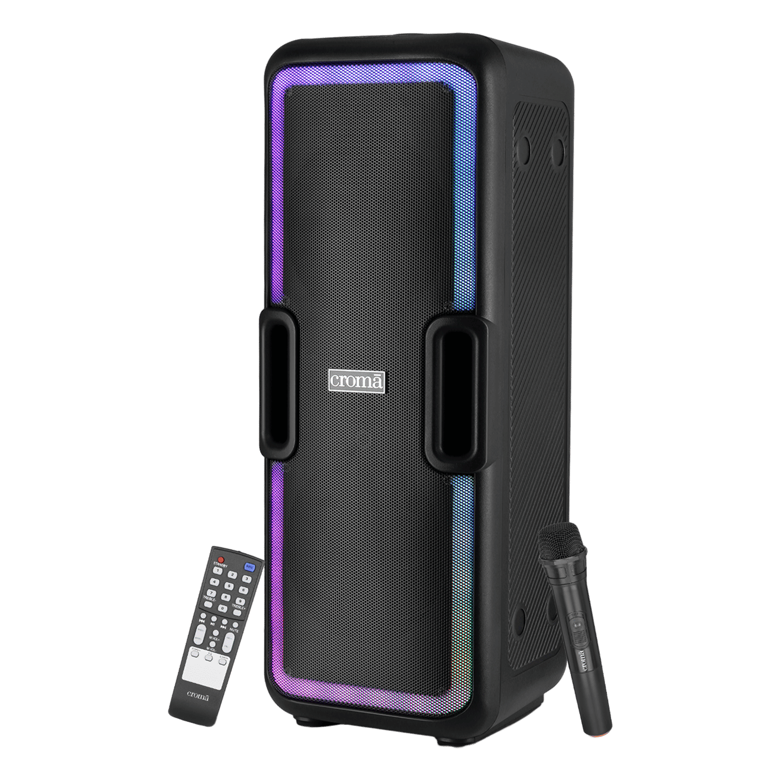 Croma 50W Bluetooth Party Speaker with Mic (Lightweight, Stereo Channel, Black) Croma 50W Bluetooth Party Speaker with Mic (Lightweight, Stereo Channel, Black)_1