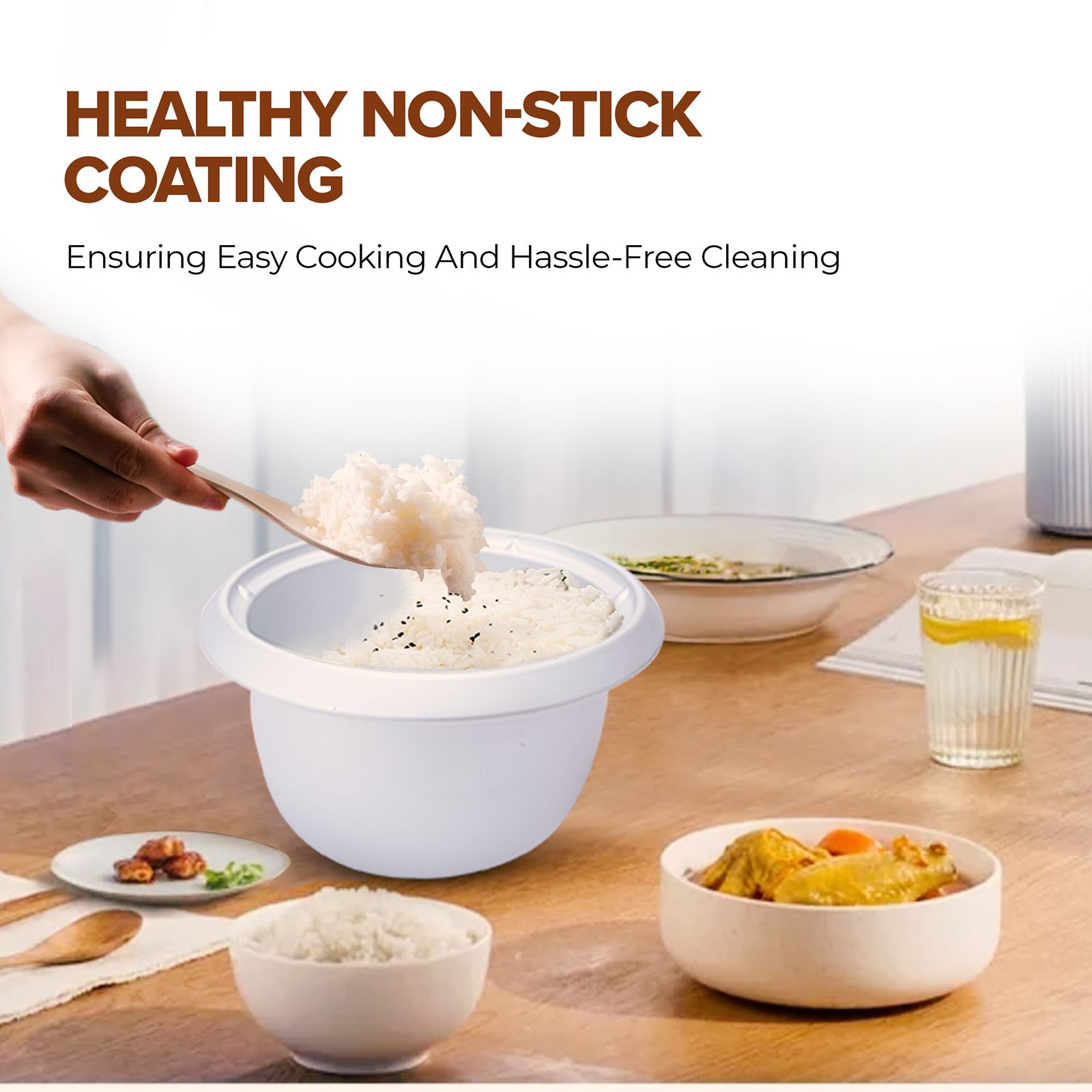 Croma 1.8 Litre Electric Rice Cooker & Steamer with Keep Warm Function (Brown) Croma 1.8 Litre Electric Rice Cooker & Steamer with Keep Warm Function (Brown)_18