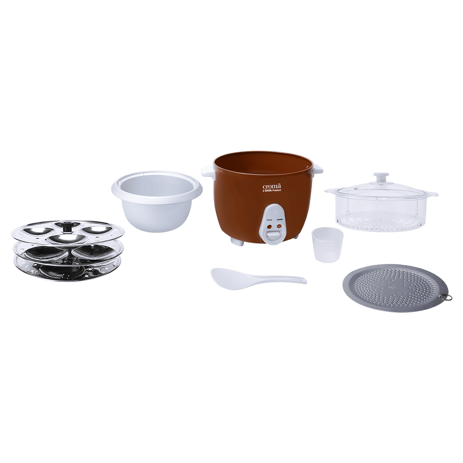 Croma 1.8 Litre Electric Rice Cooker & Steamer with Keep Warm Function (Brown) Croma 1.8 Litre Electric Rice Cooker & Steamer with Keep Warm Function (Brown)_7