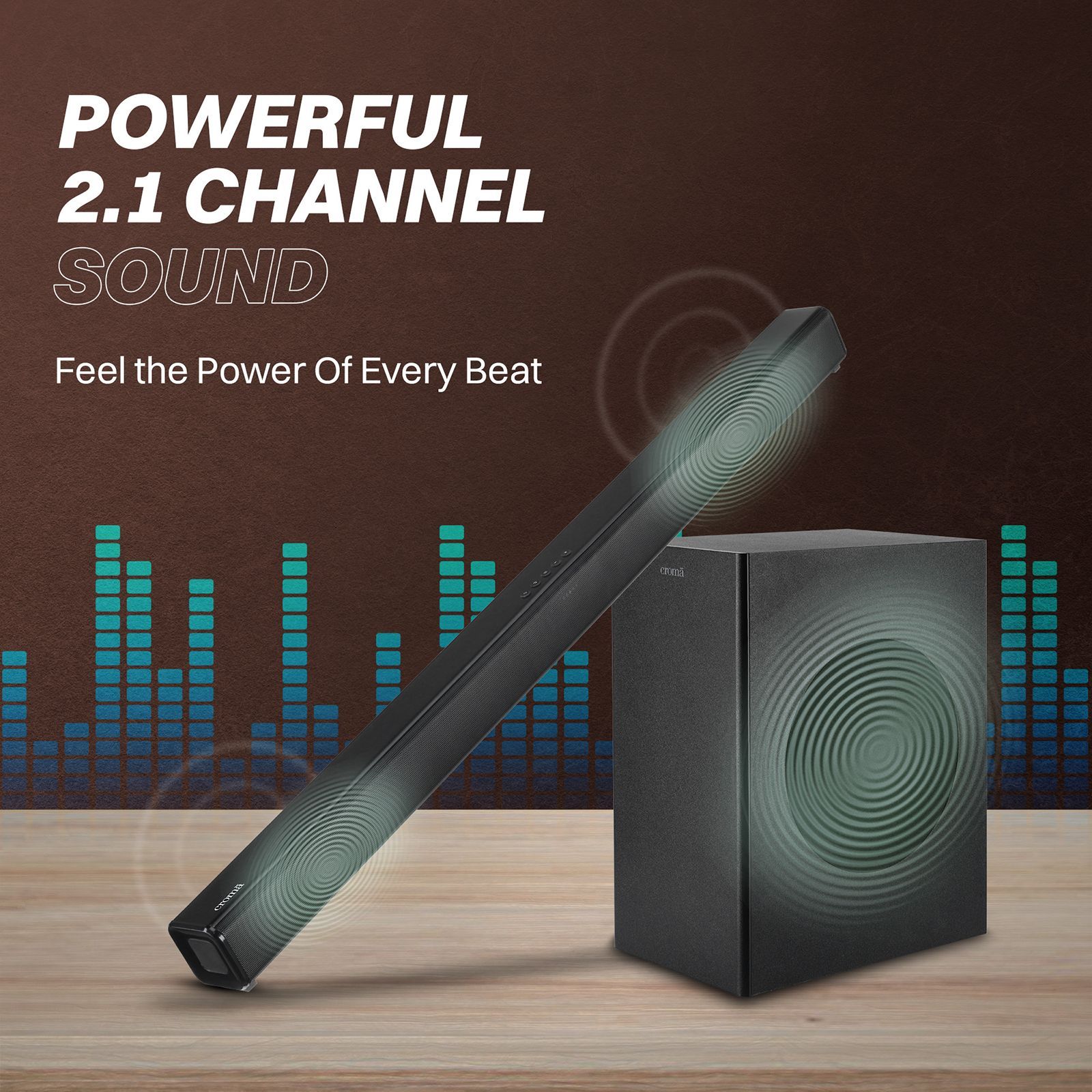 Croma 120W Soundbar with Remote (Preset EQ Modes, 2.1 Channel, Black)_15