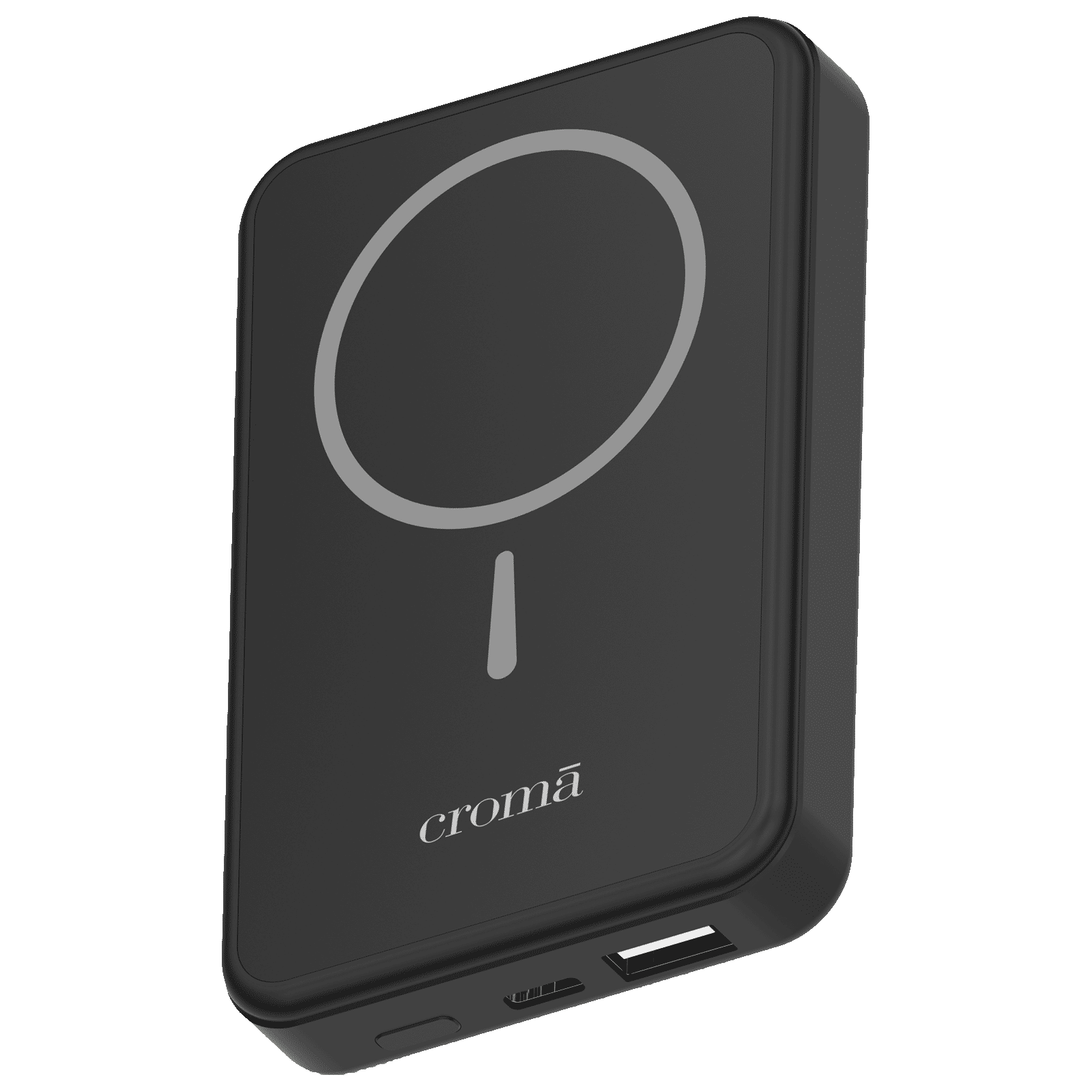 Croma 10000 mAh 22.5W Fast Charging Magnetic Wireless Power Bank (1 Type A & 1 Type C Ports, Metal Casing, Multi Layer Protection, Black)_1