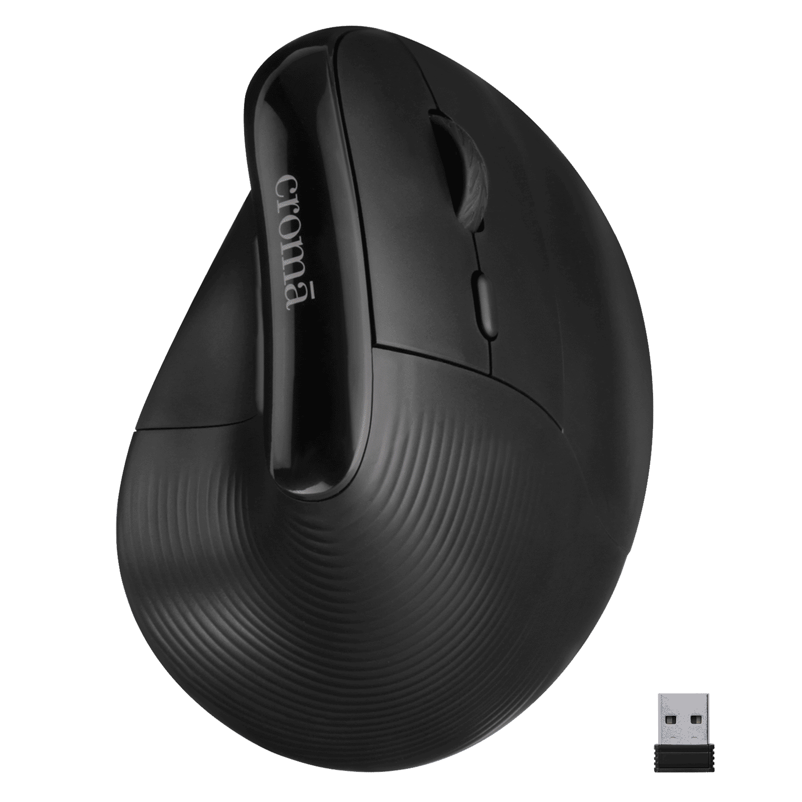 Croma Wireless Mouse with Ergonomics Design (4000 DPI Adjustable, 6 Buttons, Black)_4