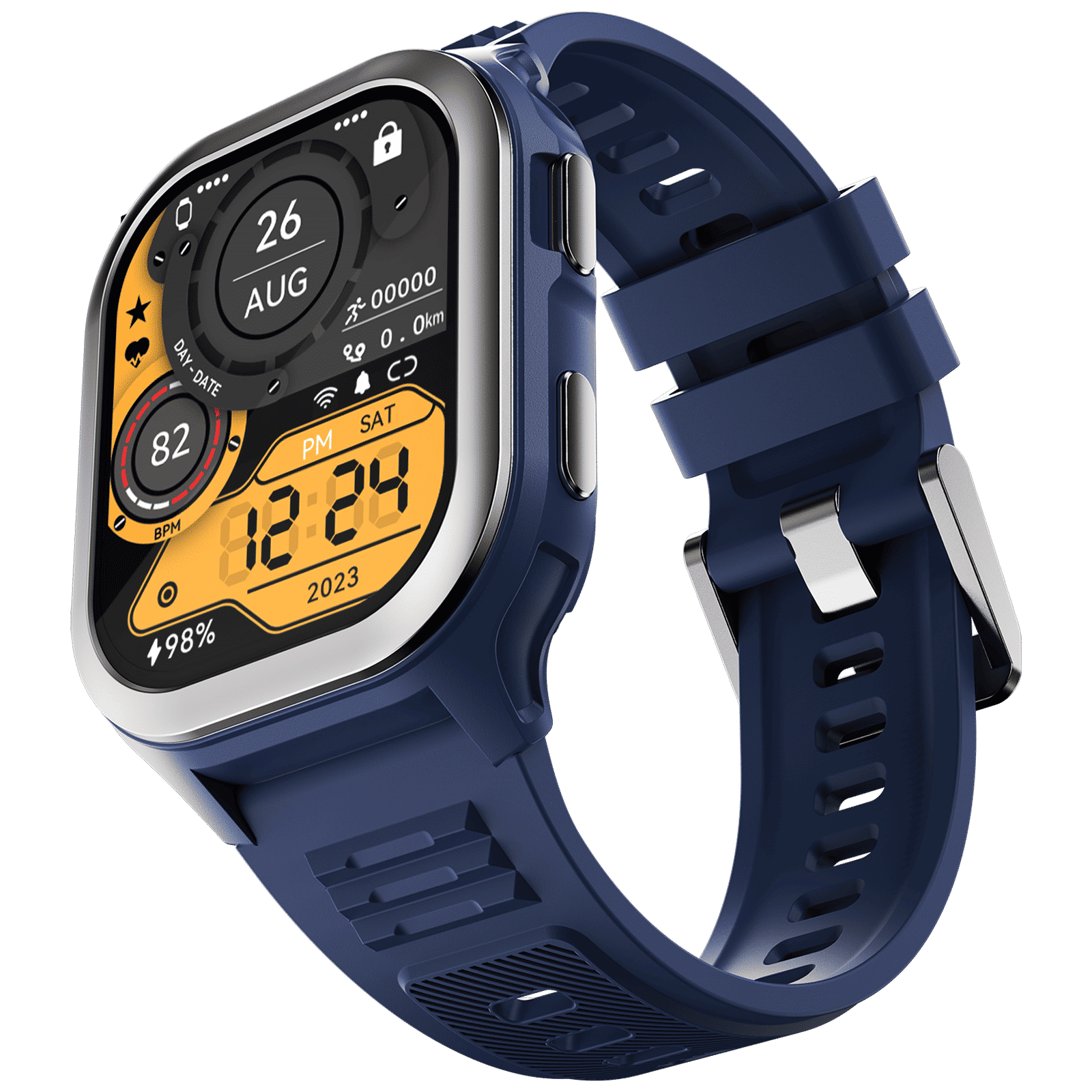 FIRE-BOLTT 4G Pro Bluetooth+4G SIM Android OS Wristphone (51.3mm HD Display, In-built GPS, Blue Strap)_3