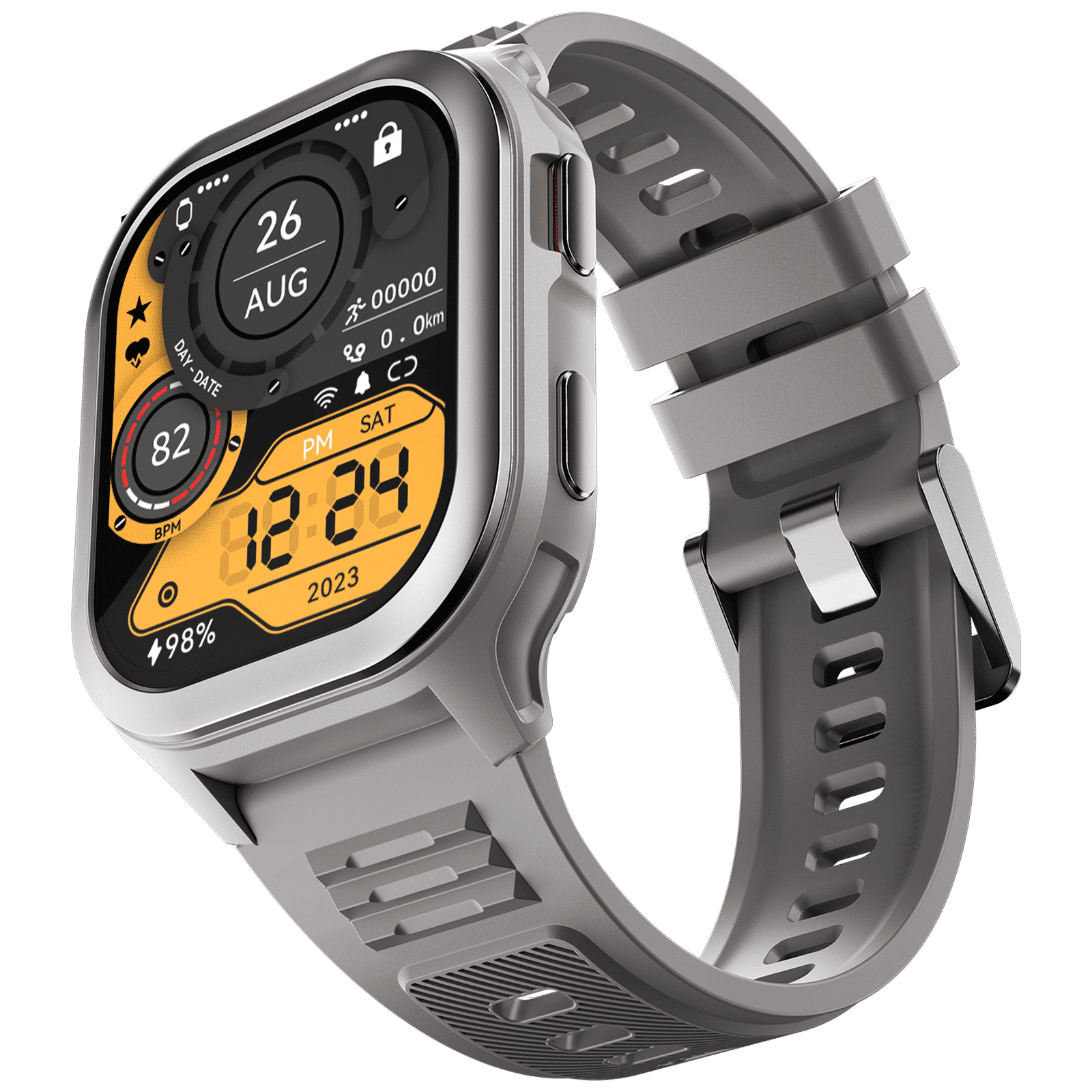 FIRE-BOLTT 4G Pro GPS+4G SIM Android OS WristPhone (51.3mm HD Display, In-built GPS, Grey Strap)_2