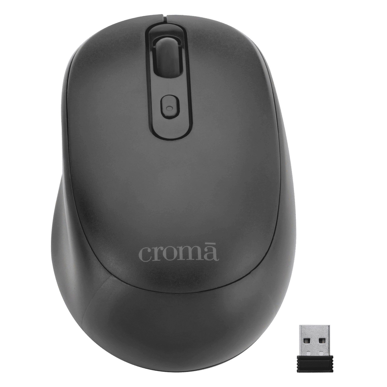 Croma Rechargeable Wireless Mouse with 4 Buttons (3200 DPI Adjustable, 80 Hours Battery Life, Black)_4