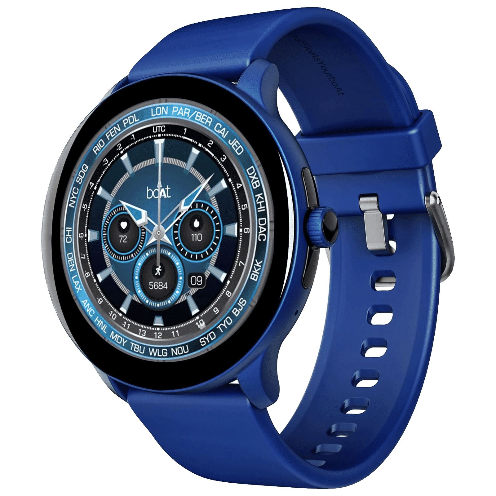 boAt Lunar Connect Pro Smartwatch with Bluetooth Calling (35.30mm AMOLED Display, IP68 Water Resistant, Deep Blue Strap)_1