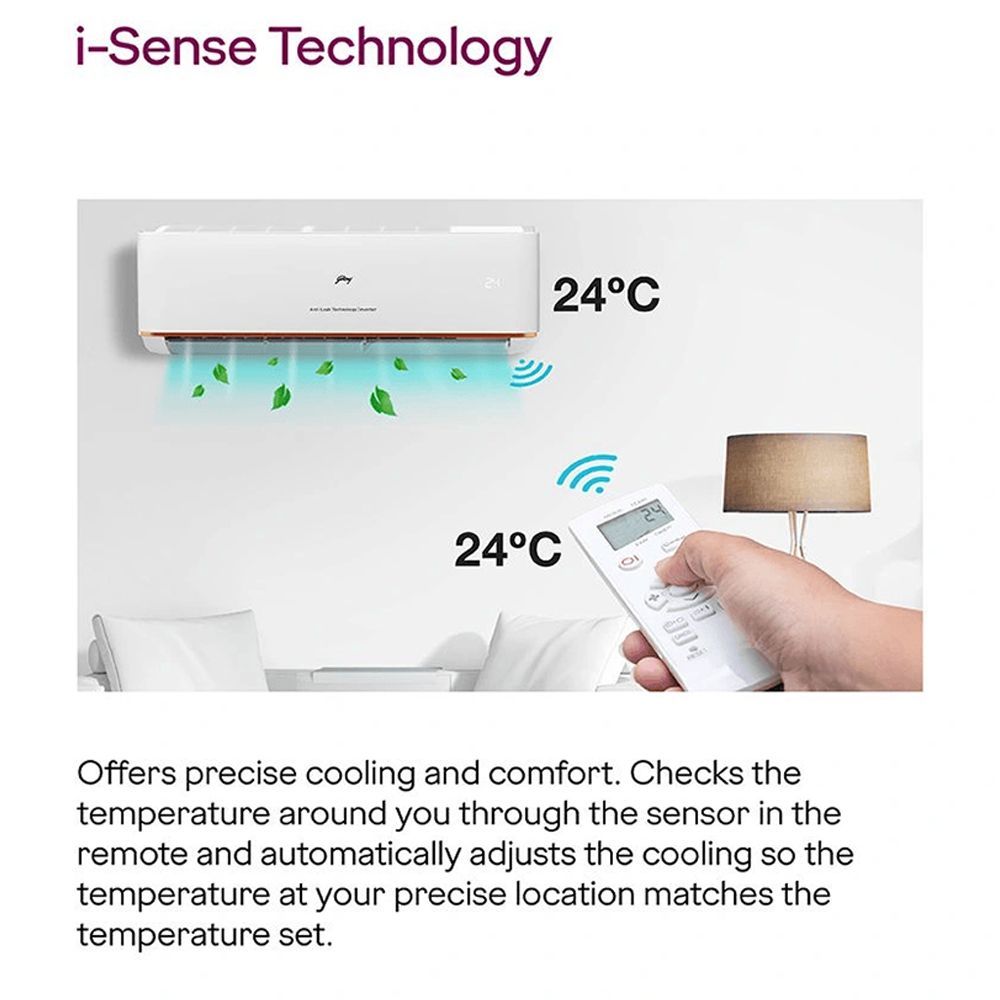 Godrej 5 in 1 Convertible 1.5 Ton 3 Star Inverter Split AC With Anti Dust Filter (Copper Condenser, SIC 18TTC3-WYQ)_3