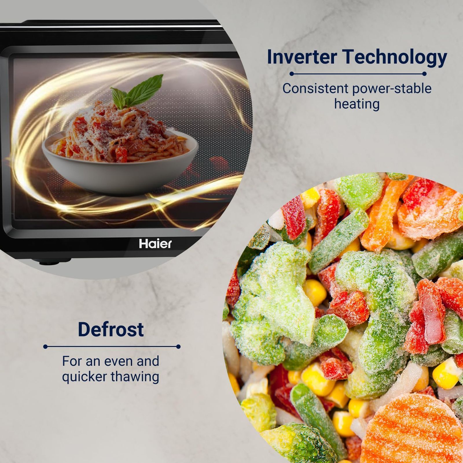 Haier HIL1901MBPB 19L Inverter Solo Microwave Oven with Defrost System (Black)_5