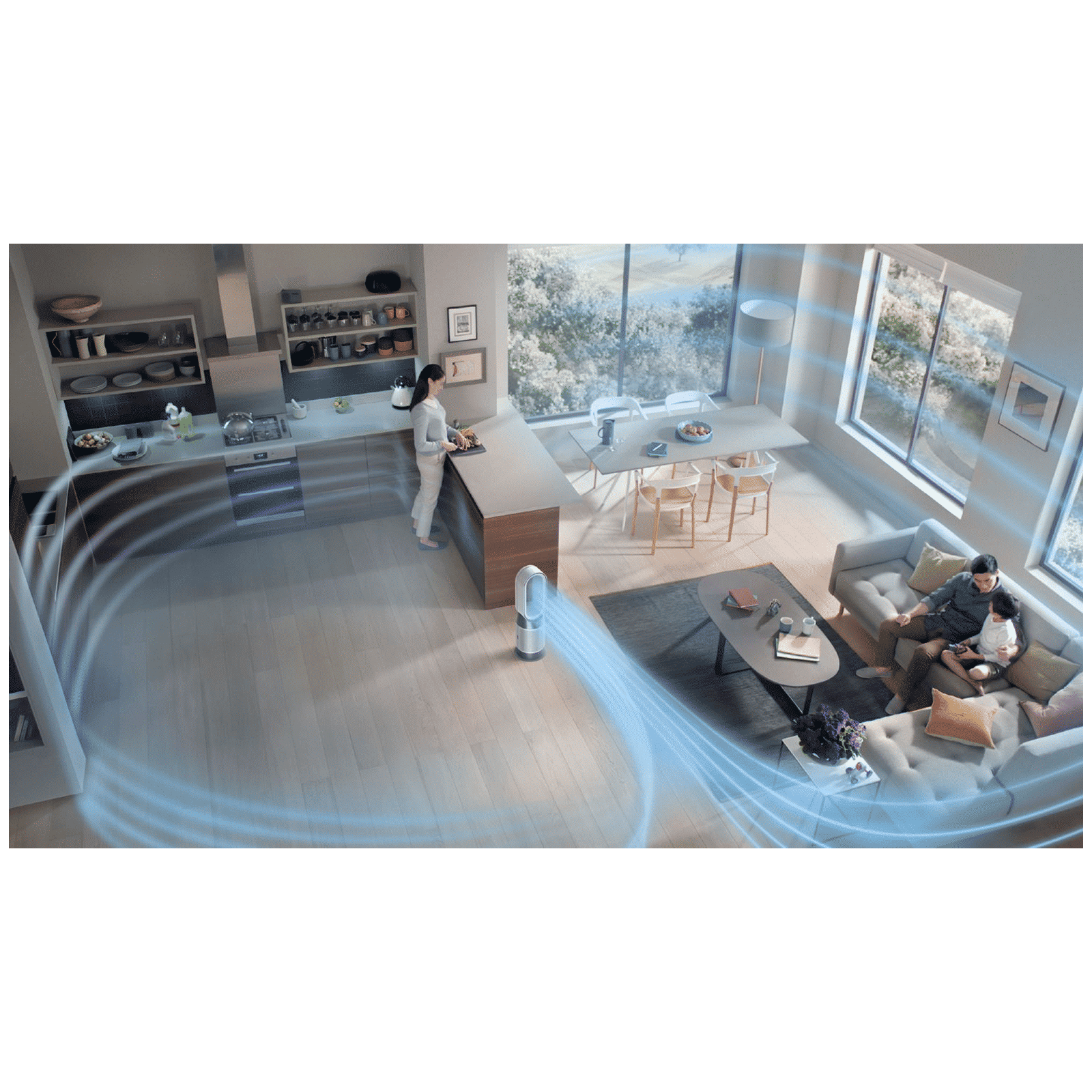 dyson Hot Plus Cool Gen1 HP10 Air Multiplier Technology Air Purifier (350 Degree Oscillation, 46293901, White)_7