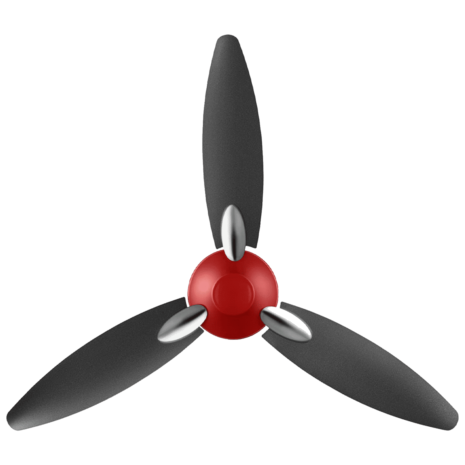 USHA Bloom Daffodil 1250mm 3 Blade Copper Motor Ceiling Fan (Noiseless Operation, Sparkle Red & Black)_1