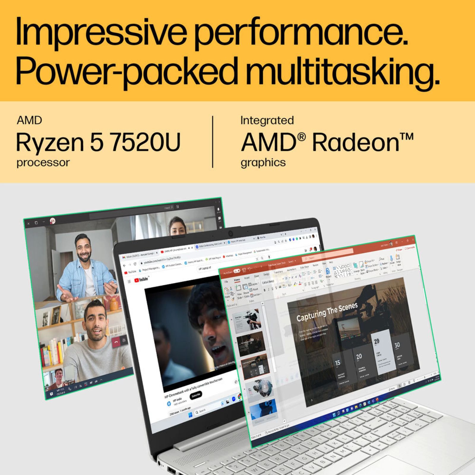 HP 14-em0026AU AMD Ryzen 5 7520U Thin & Light Laptop (8GB, 512GB SSD, Windows 11 Home, 14 inch Full HD Display, MS Office 2021, Natural Silver, 1.4 KG)_5