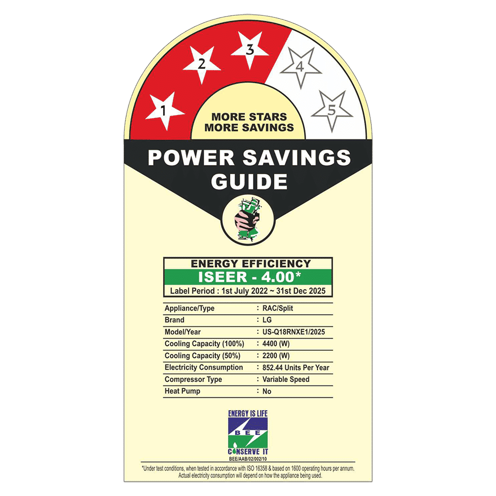 LG 6 in 1 Convertible 1.5 Ton 3 Star Dual Inverter Split AC with 6 Step Fan Speed (2025 Model, Copper Condenser, US-Q18RNXE.AMLG) LG 6 in 1 Convertible 1.5 Ton 3 Star Dual Inverter Split AC with 6 Step Fan Speed (2025 Model, Copper Condenser, US-Q18RNXE.AMLG)_3