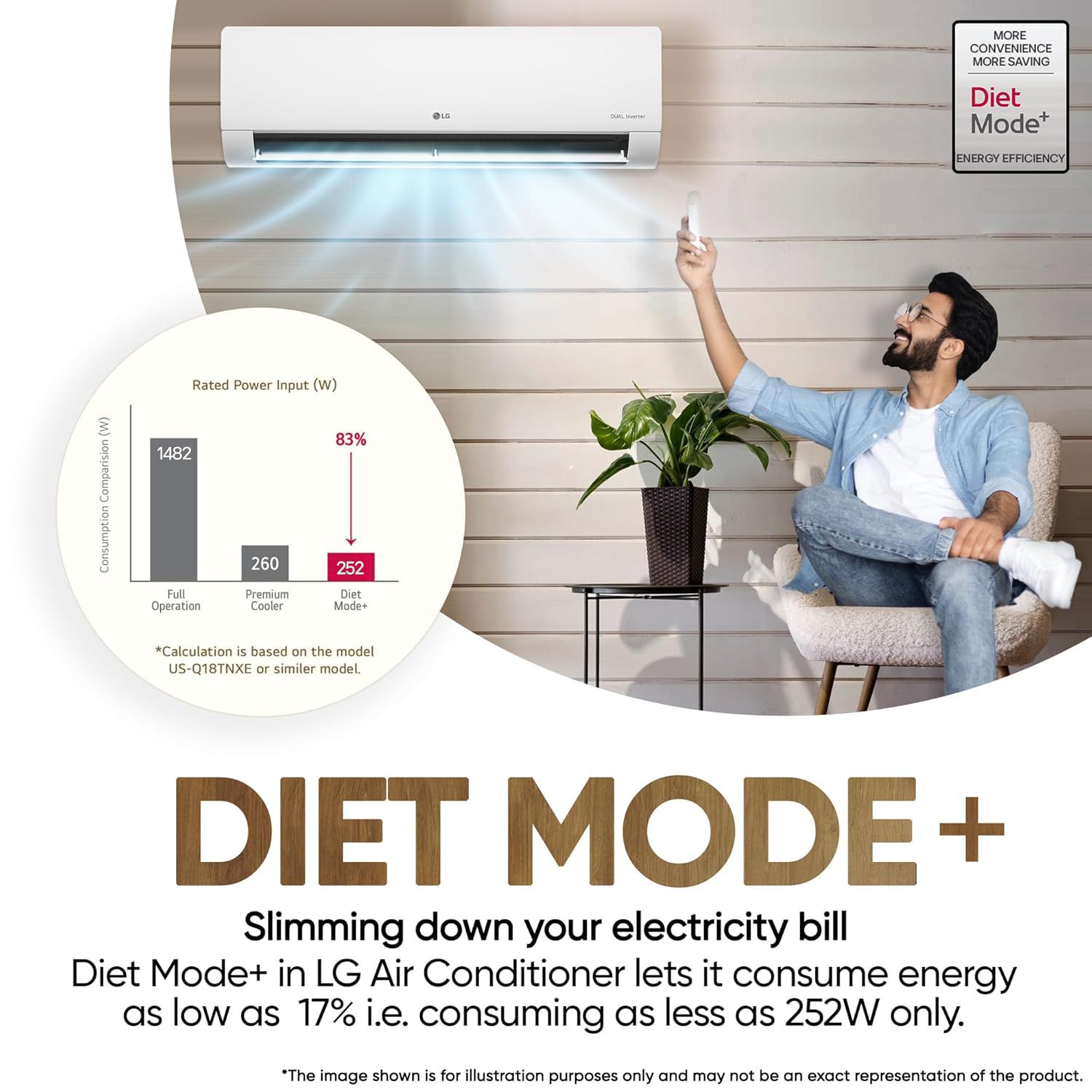 LG 6 in 1 Convertible 1.5 Ton 3 Star Dual Inverter Split AC with 6 Step Fan Speed (2025 Model, Copper Condenser, US-Q18RNXE.AMLG) LG 6 in 1 Convertible 1.5 Ton 3 Star Dual Inverter Split AC with 6 Step Fan Speed (2025 Model, Copper Condenser, US-Q18RNXE.AMLG)_9