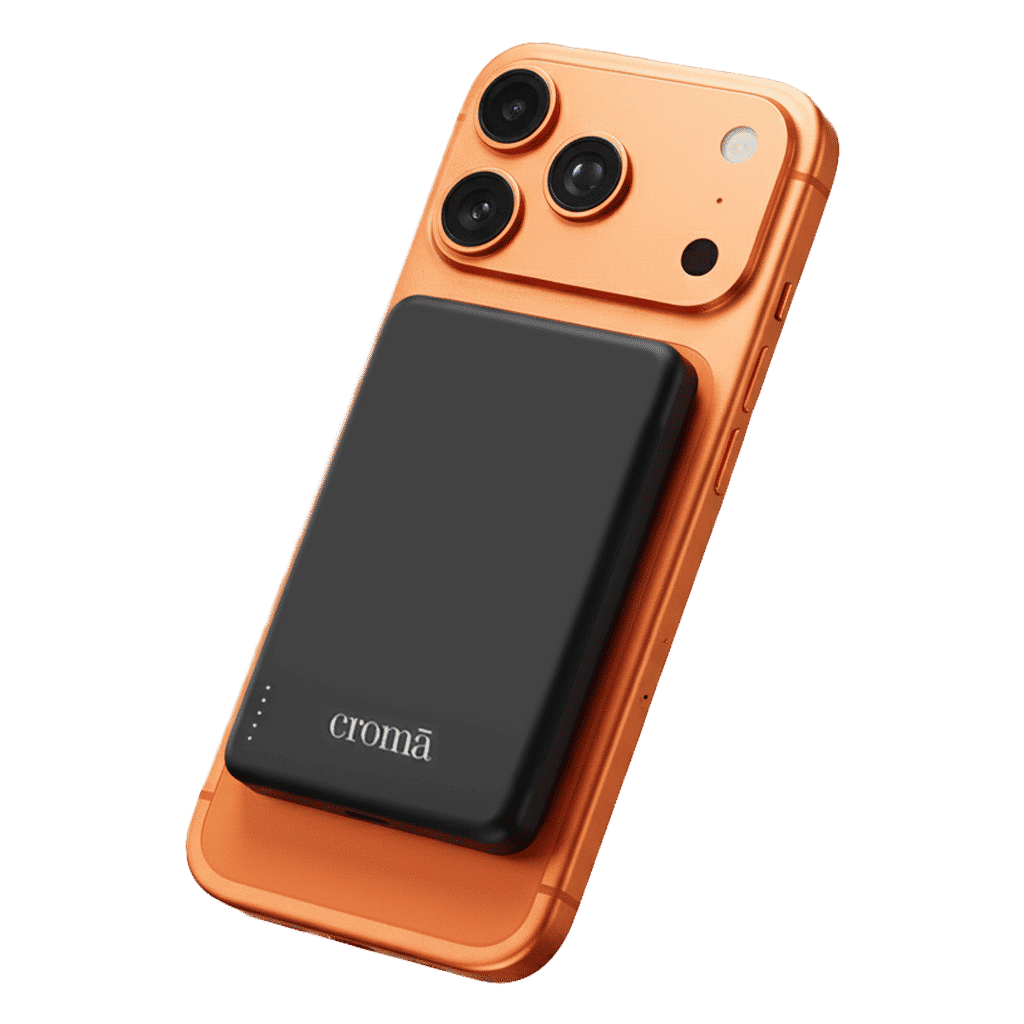 Croma 5000 mAh 20W Fast Charging Power Bank (1 Type C Port, Aluminium Casing, Short Circuit Protection, Black)_1