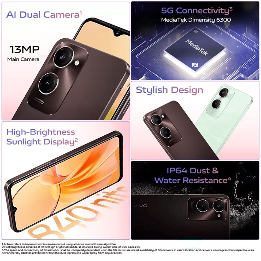 vivo Y28e 5G (4GB RAM, 128GB, Vintage Red)_8