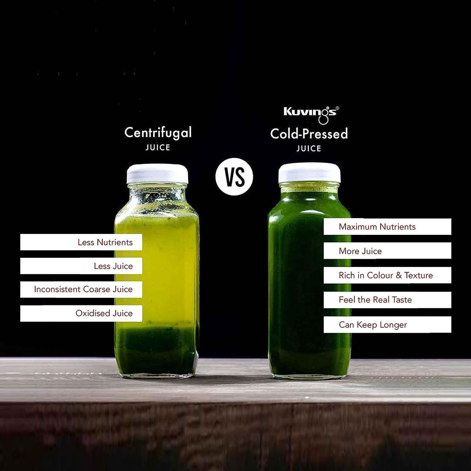 Kuvings Auto 6 GM 200 Watt 2 Jars Cold Press Juicer (Patented JMCS Technology, Black)_5