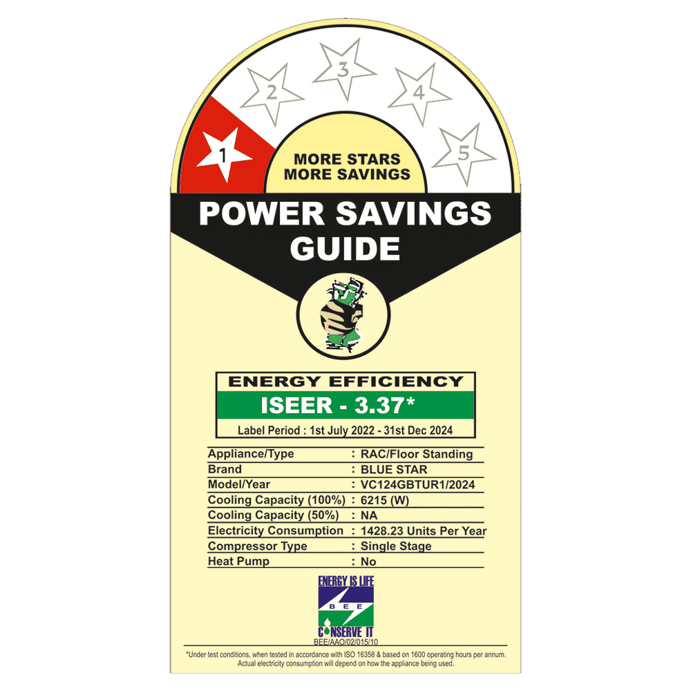 Blue Star G Series 2 Ton 1 Star Tower AC (Self Diagnosis, Copper Condenser, VC124GBTUR1)_4