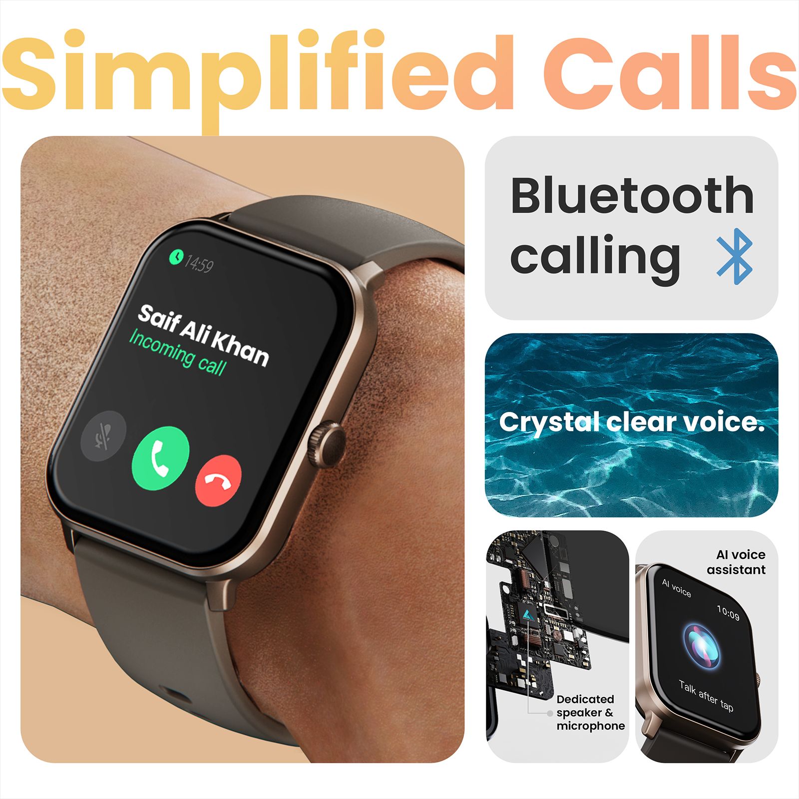 GOBOULT Dive Plus Smartwatch with Bluetooth Calling (46.9mm HD Display, IP68 Water Resistant, Black Coffee Strap) GOBOULT Dive Plus Smartwatch with Bluetooth Calling (46.9mm HD Display, IP68 Water Resistant, Black Coffee Strap)_5