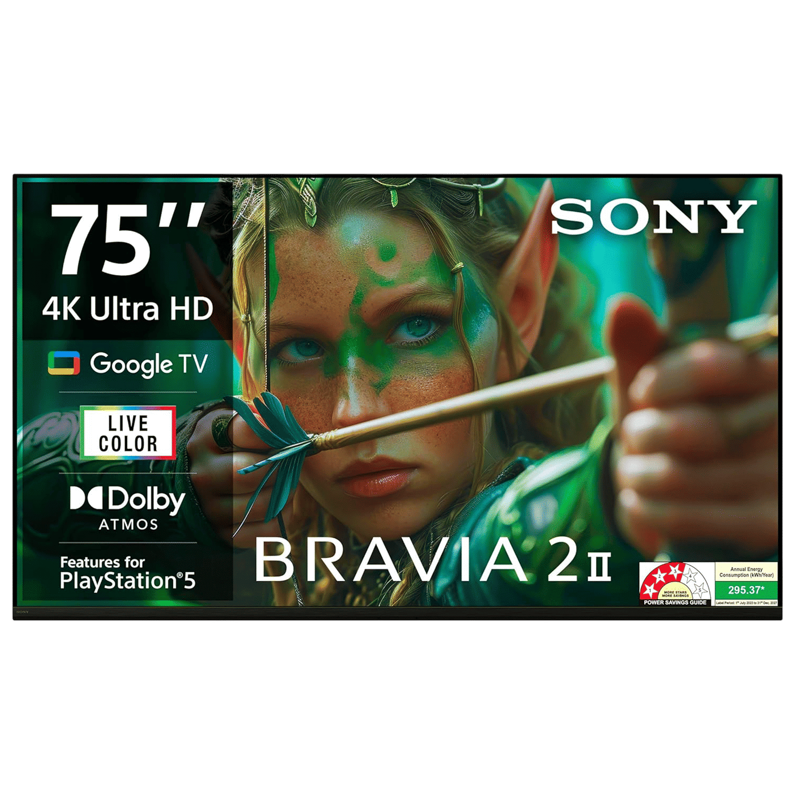 SONY BRAVIA 2 II 190.5 cm (75 inch) 4K Ultra HD LED Smart Google TV with Built- in Chromecast (2025 model) SONY BRAVIA 2 II 190.5 cm (75 inch) 4K Ultra HD LED Smart Google TV with Built- in Chromecast (2025 model)_1