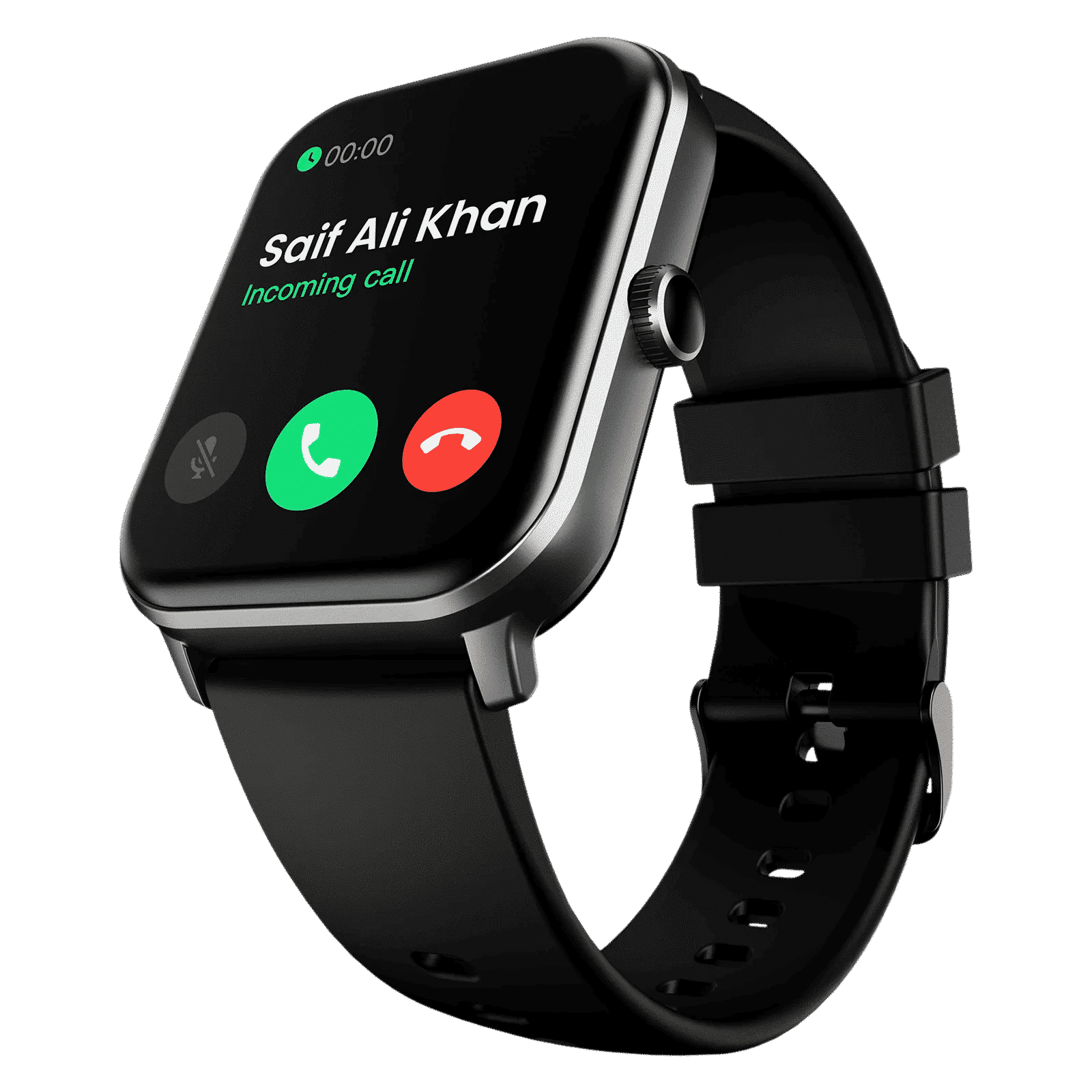 GOBOULT Drift + Bluetooth Calling Android OS Smartwatch (46.99mm HD Display, Heart Rate Sensor, Jet Black Strap)_1