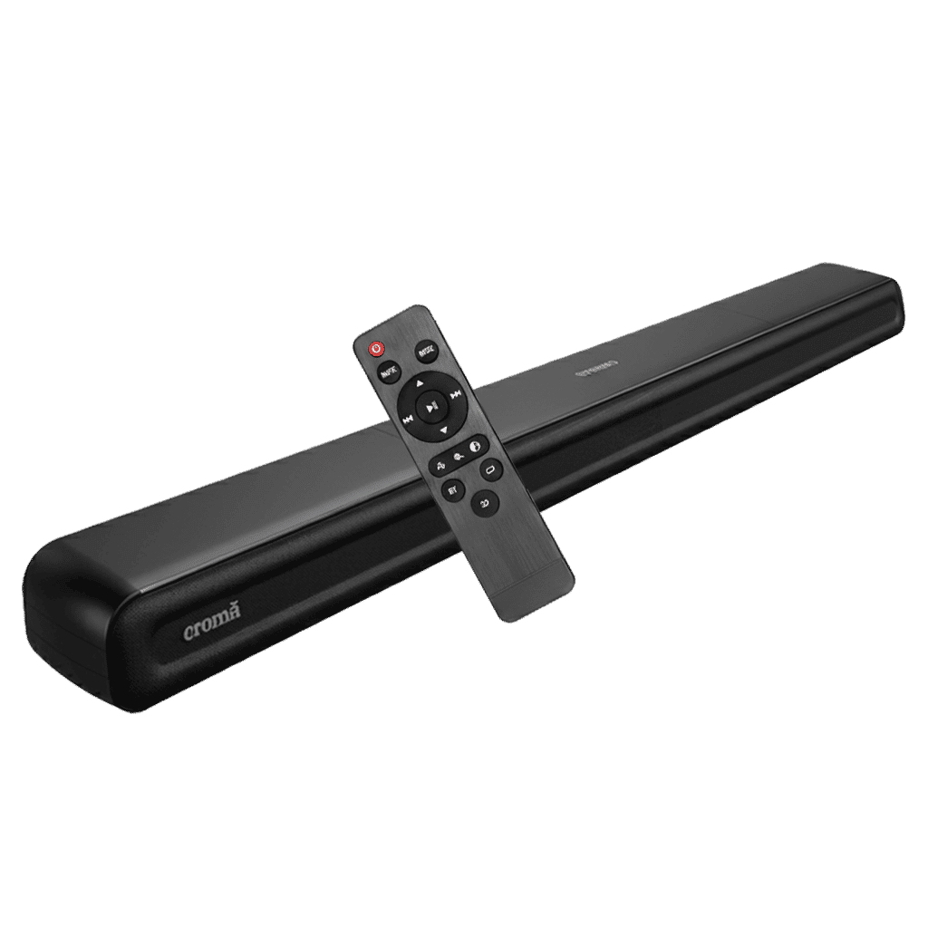 Croma 60W Bluetooth Soundbar with Remote Control (Stereo Sound, 2.0 Channel, Premium Black)_1