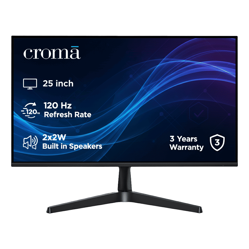 Croma F Series 63.5 cm (25 inch) Full HD IPS Panel Monitor with 4W Built-in Speaker_1