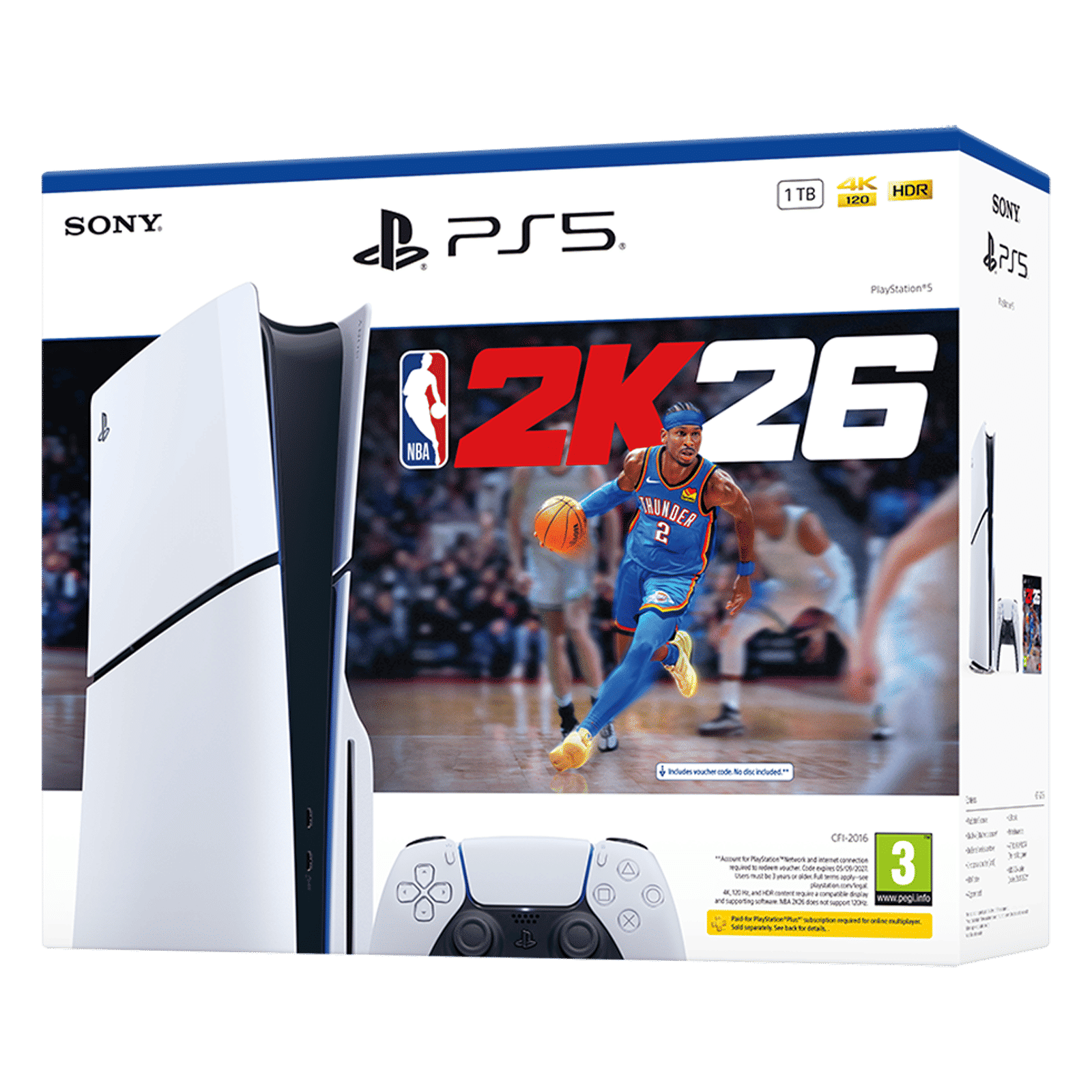 SONY PlayStation 5 1TB SSD Slim Gaming Console with NBA 2K26 (White) SONY PlayStation 5 1TB SSD Slim Gaming Console with NBA 2K26 (White)_2