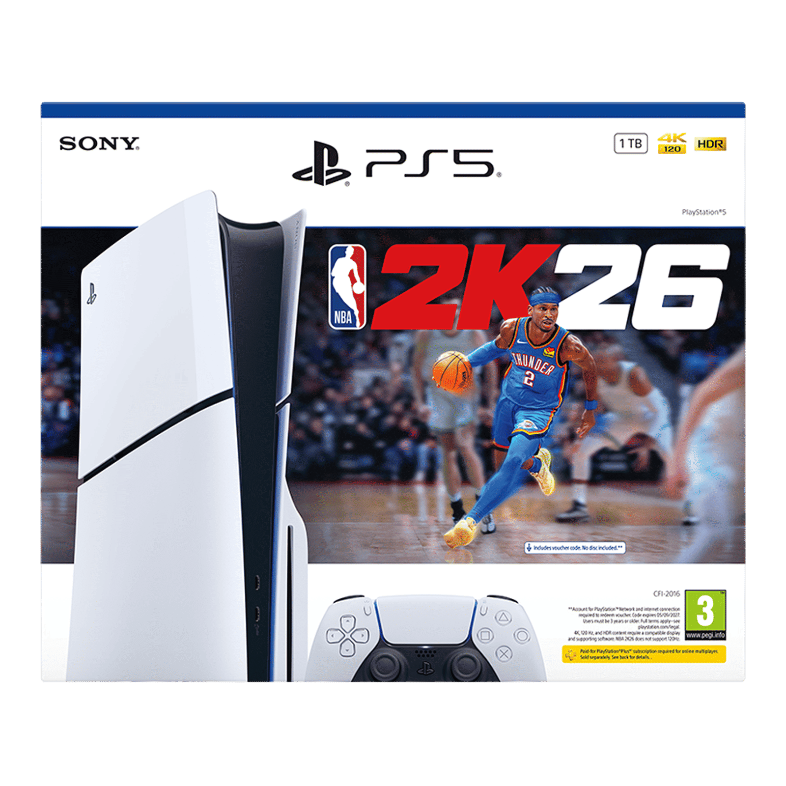 SONY PlayStation 5 1TB SSD Slim Gaming Console with NBA 2K26 (White) SONY PlayStation 5 1TB SSD Slim Gaming Console with NBA 2K26 (White)_3