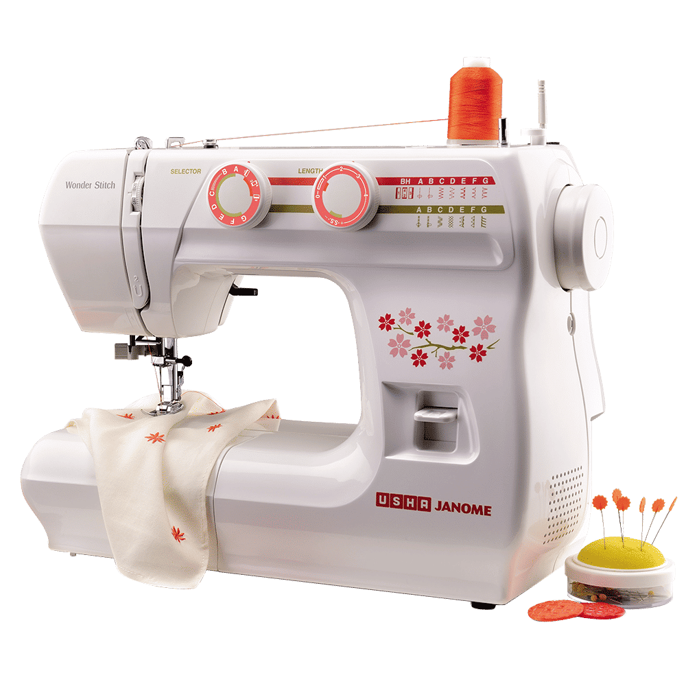 USHA Wonder Stitch Automatic Electric Sewing Machine (860 SPM, 2011700014, White)_1