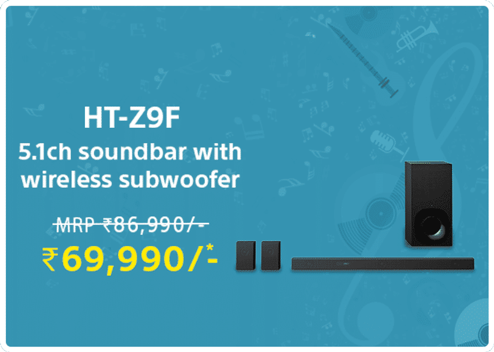 Soundbar with wireless subwoofer