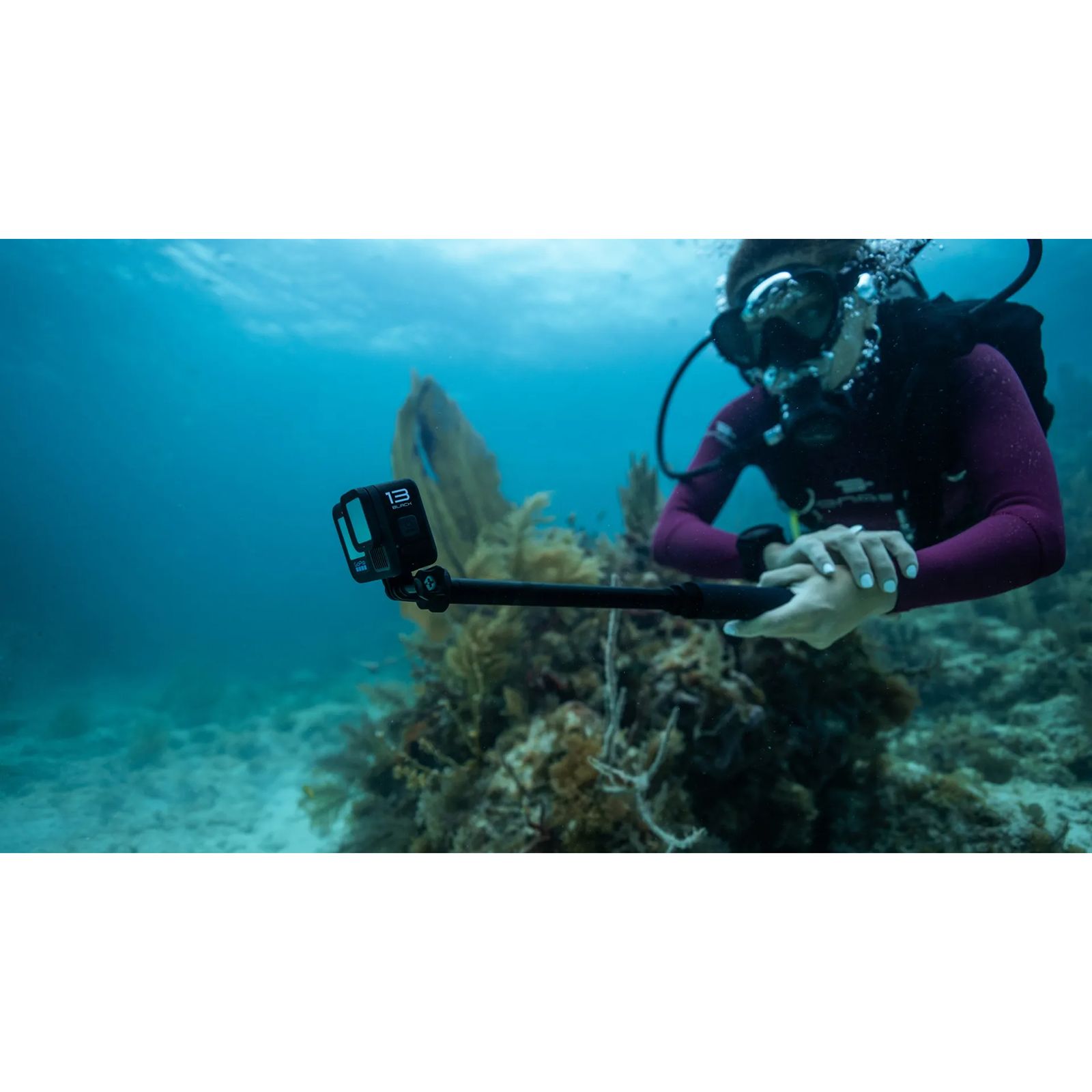 GoPro 4 Feet Extension Pole Finger Mount Adapter for Camera (Invisible 360 Grip, Black)_14