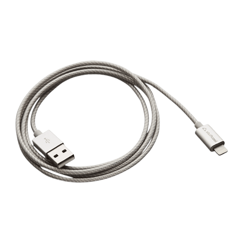 stuffcool LGFNS-SIL Type A to Lightning 3.9 Feet (1.2M) Cable (Apple Devices Compatibility, Silver)_4