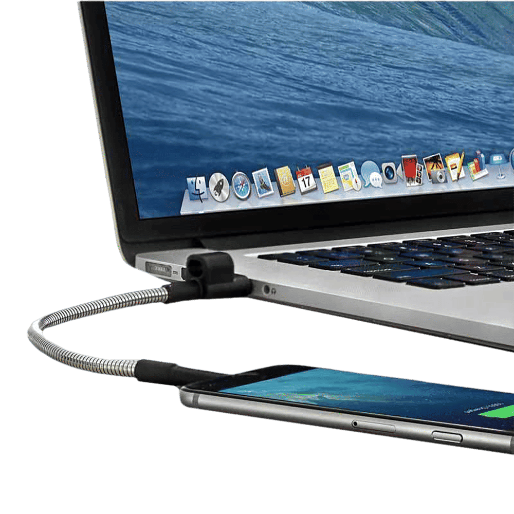 FUSE chicken Titan Type A to Lightning 0.8 Feet (0.25M) Cable (Tangle Free Design, Silver)_1