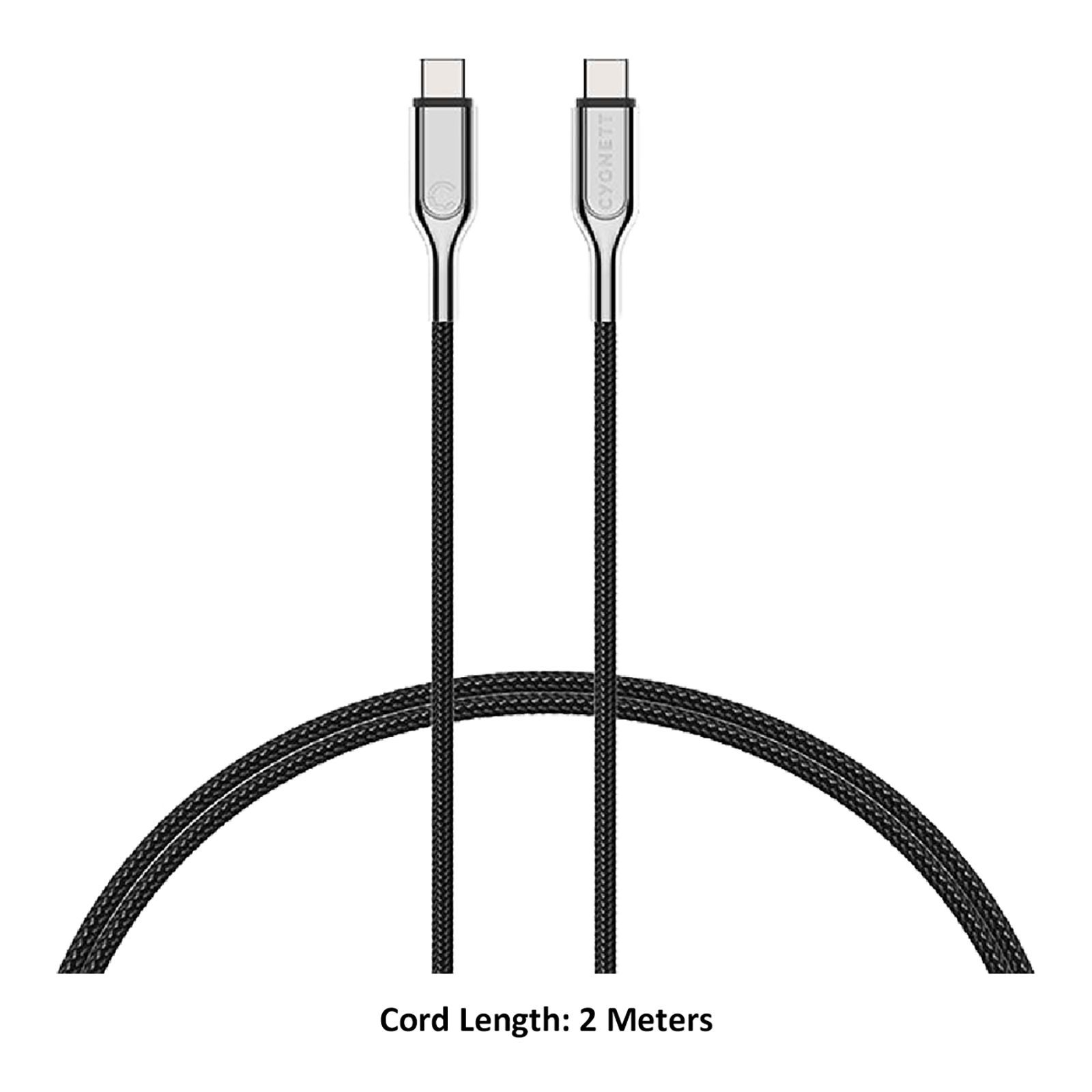 CYGNETT CY2678PCTYC Type C to Type C 6.5 Feet (2M) Cable (Ultra Durable TPE Lining, Black)_5