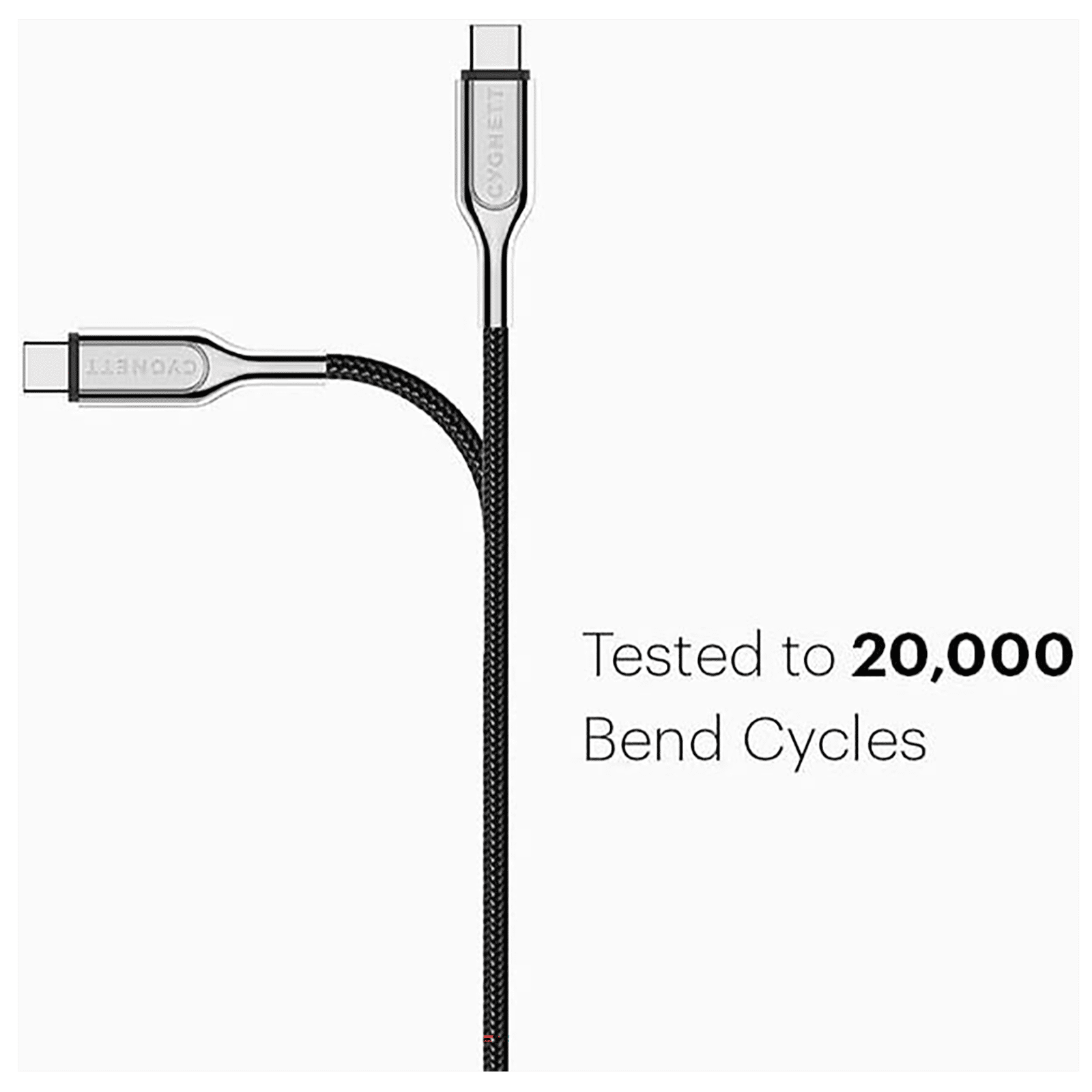 CYGNETT CY2678PCTYC Type C to Type C 6.5 Feet (2M) Cable (Ultra Durable TPE Lining, Black)_6