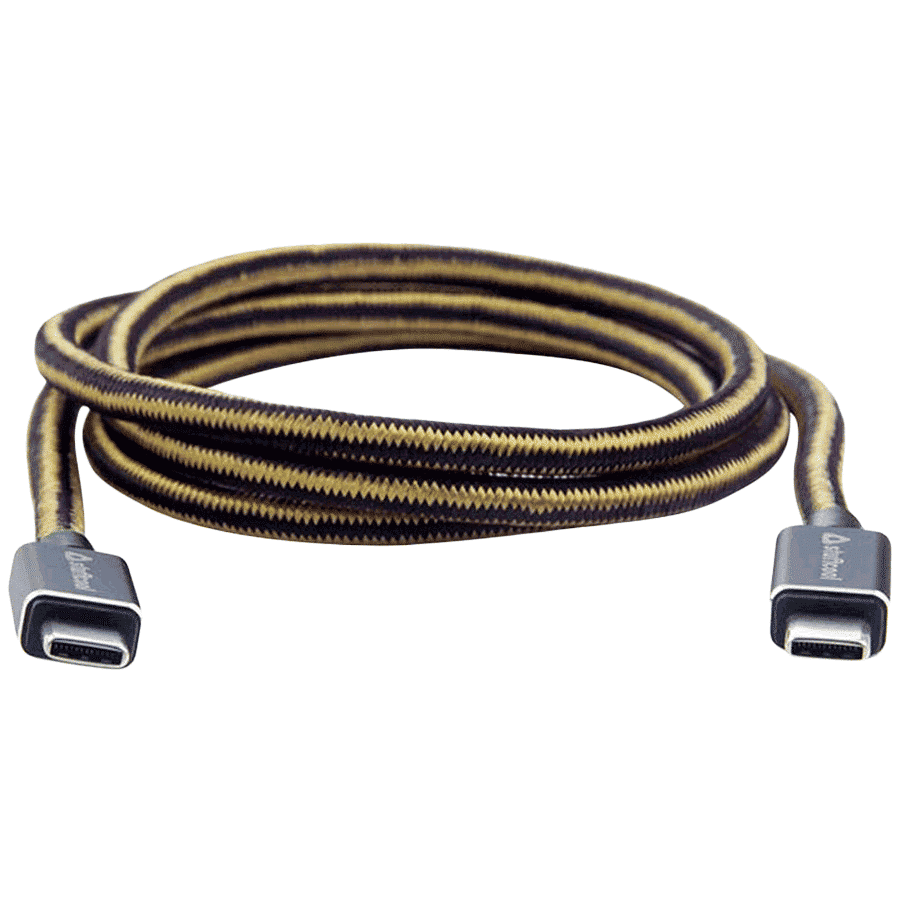 stuffcool KNIGHT-BLK Type C to Type C 3.2 Feet (1M) Cable (Colour Woven Cable, Black)_5