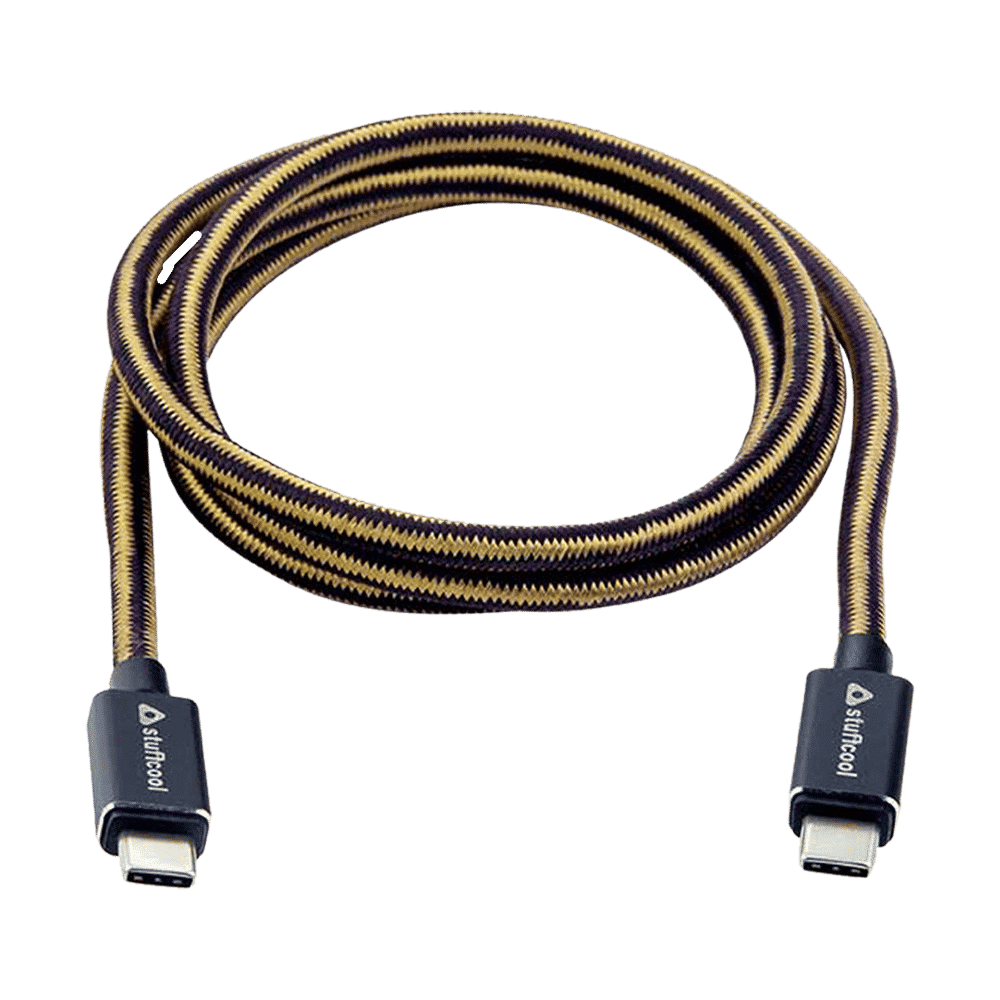 stuffcool KNIGHT-BLK Type C to Type C 3.2 Feet (1M) Cable (Colour Woven Cable, Black)_9
