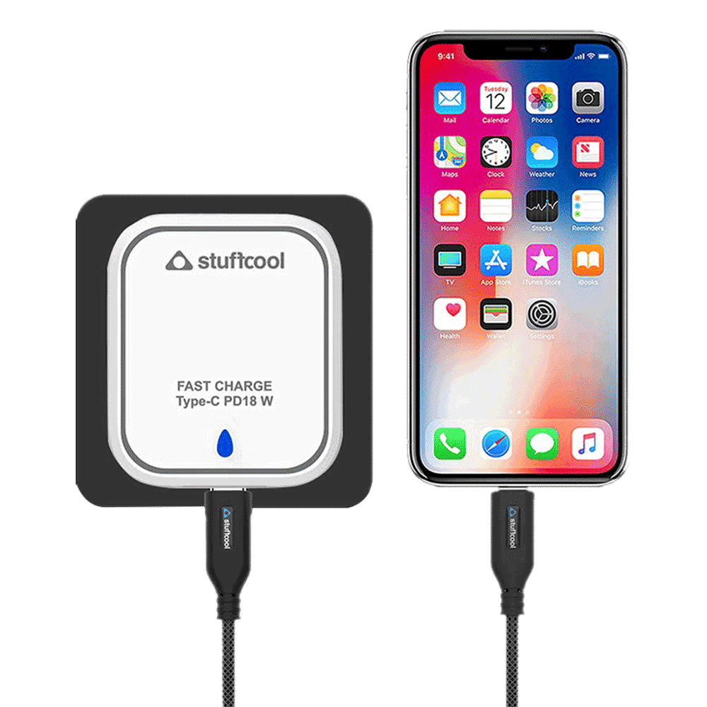 stuffcool Chief Type C to Lightning 4.9 Feet (1.5M) Cable (Compatible with iPhones, Black)_4