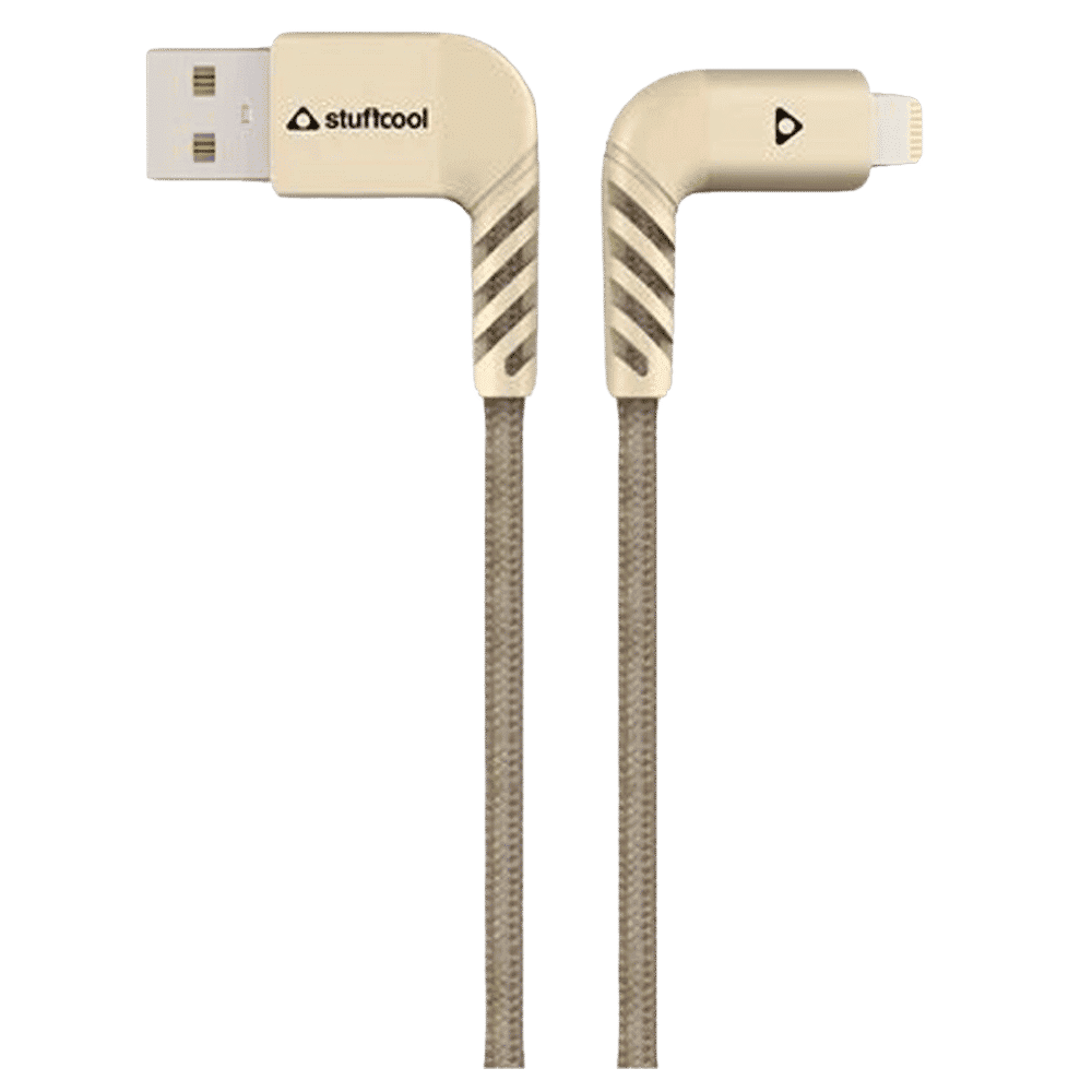 stuffcool LGFNS4-GLD Type A to Lightning 3.9 Feet (1.2M) Cable (90 Degree Right Angled Design, Gold) stuffcool LGFNS4-GLD Type A to Lightning 3.9 Feet (1.2M) Cable (90 Degree Right Angled Design, Gold)_1