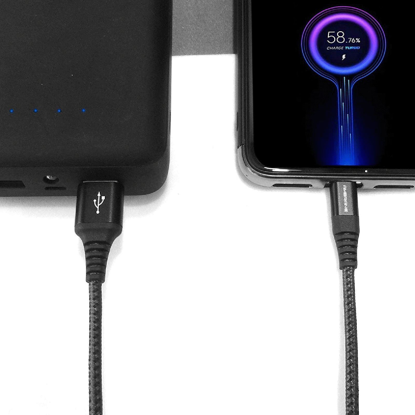 ambrane RCT-15 USB 1.0 to Type C 4.9 Feet (1.5M) Cable (Supports Fast Charging, Black)_8