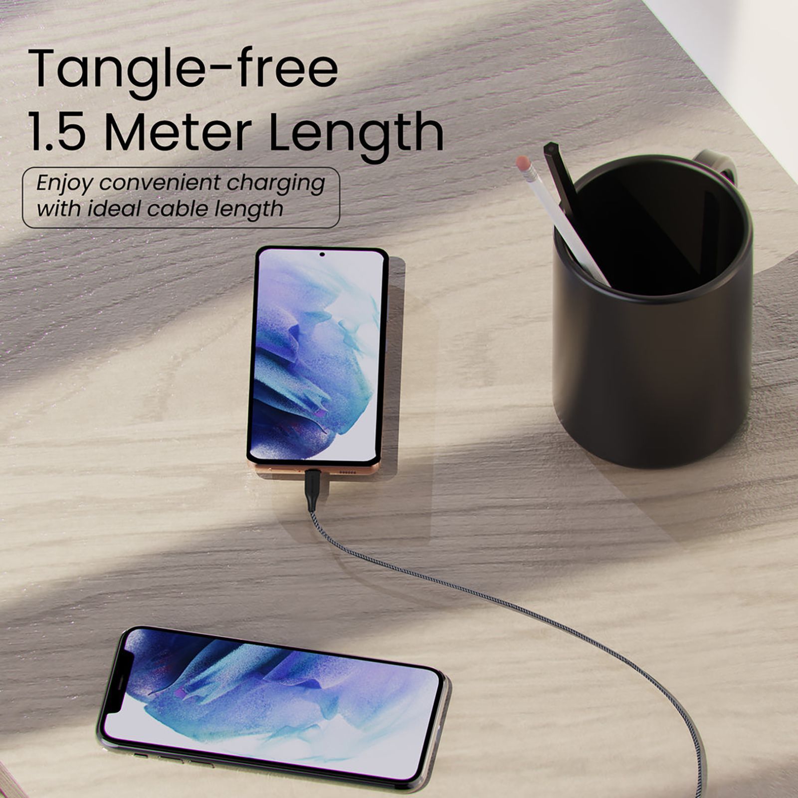 ambrane RCT-15 USB 1.0 to Type C 4.9 Feet (1.5M) Cable (Supports Fast Charging, Black)_14