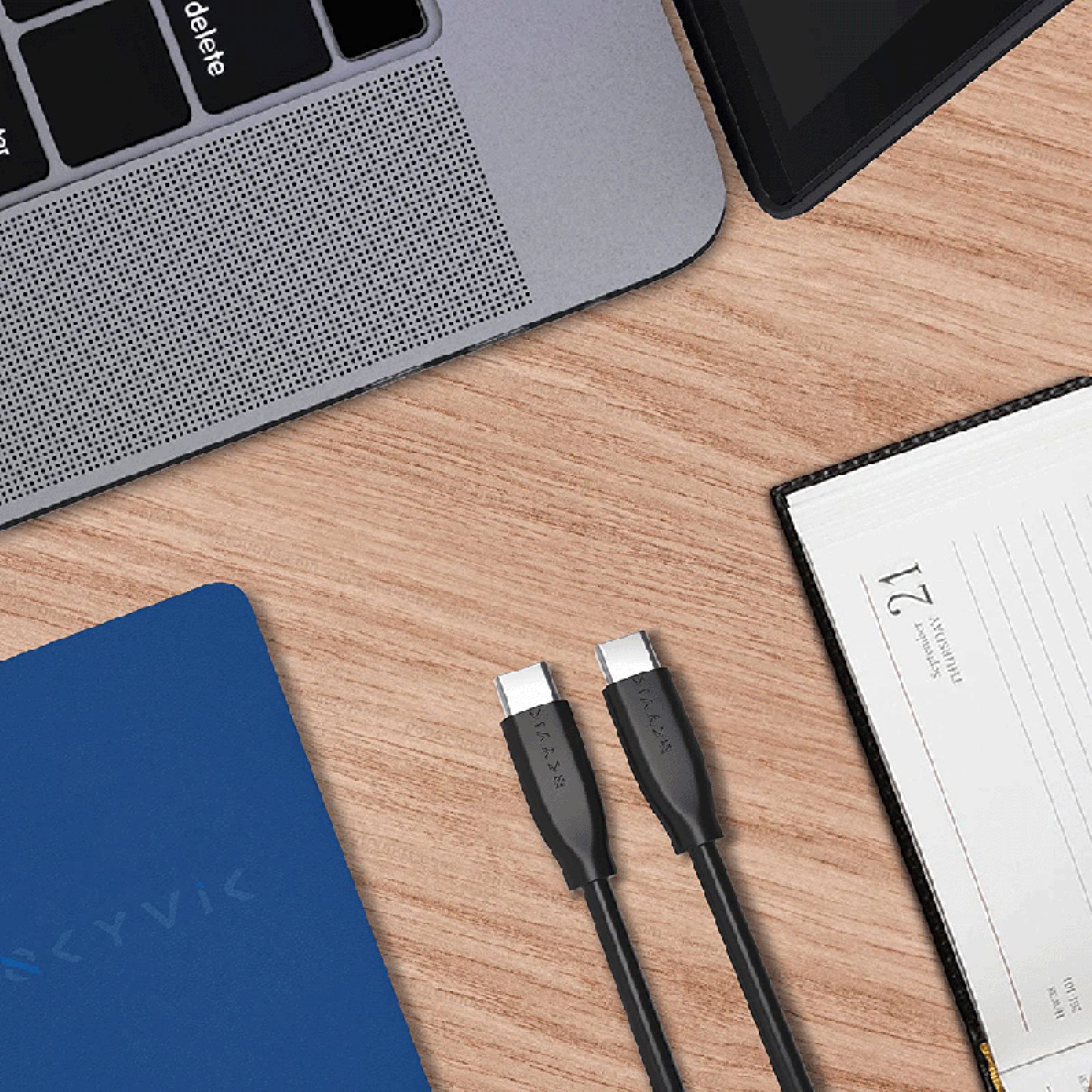 SKYVIK Blaze Type C to Type C 4.9 Feet (1.5M) Cable (High Strength Bending, Black)_8