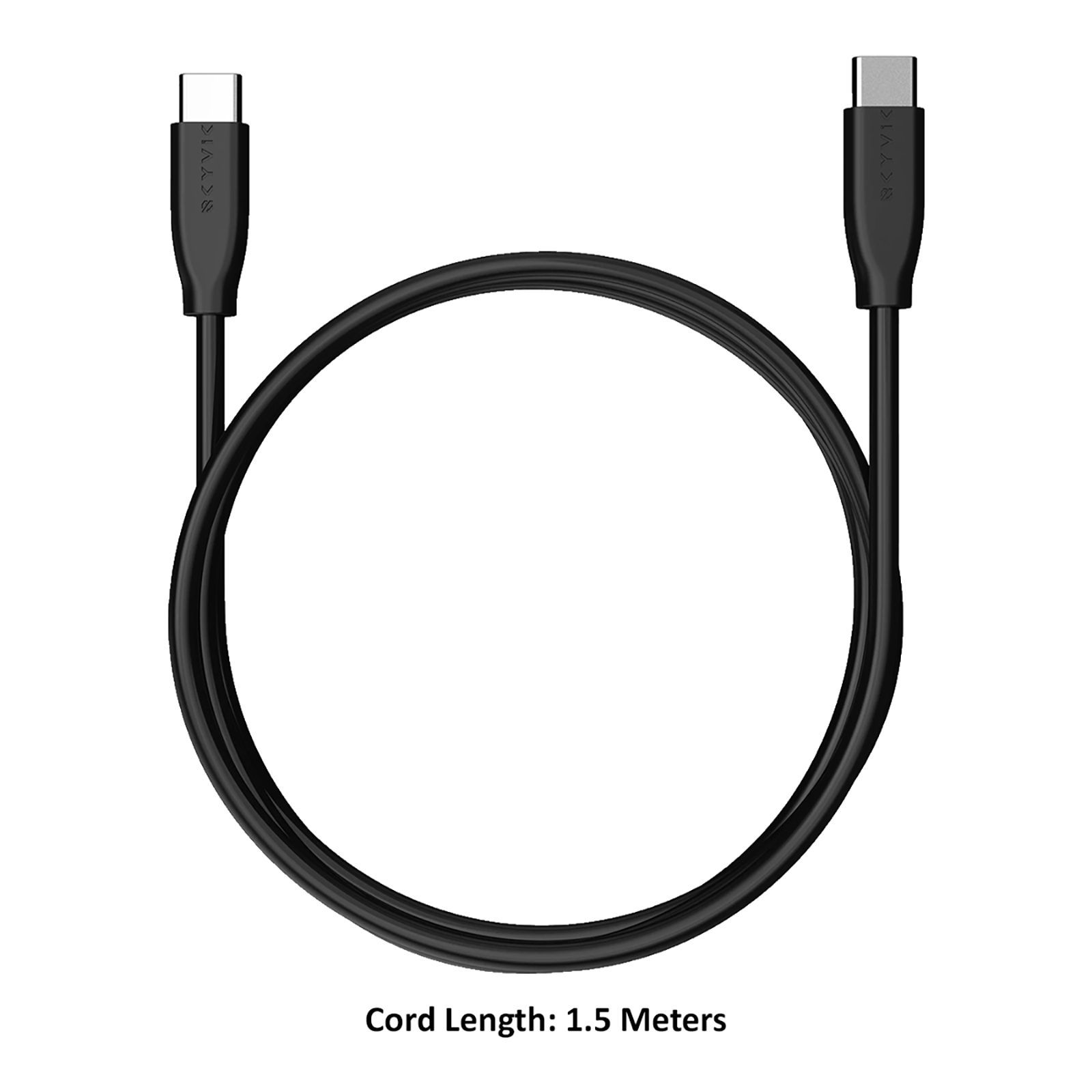 SKYVIK Blaze Type C to Type C 4.9 Feet (1.5M) Cable (High Strength Bending, Black)_3