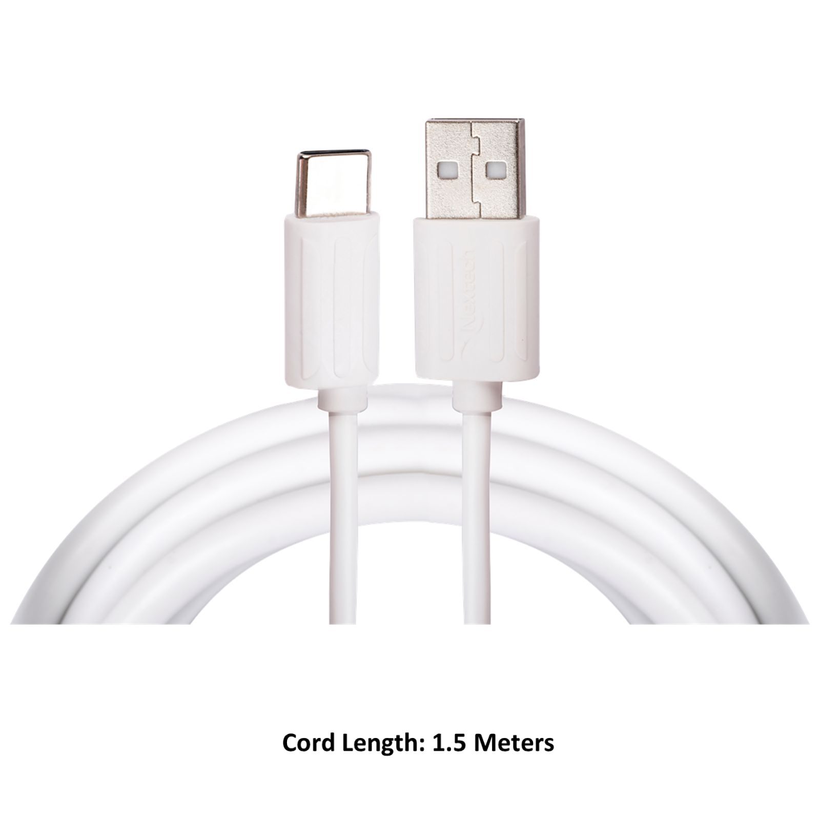 Nextech NC68 USB to Type C 4.9 Feet (1.5M) Cable (Tangle Free, White)_9