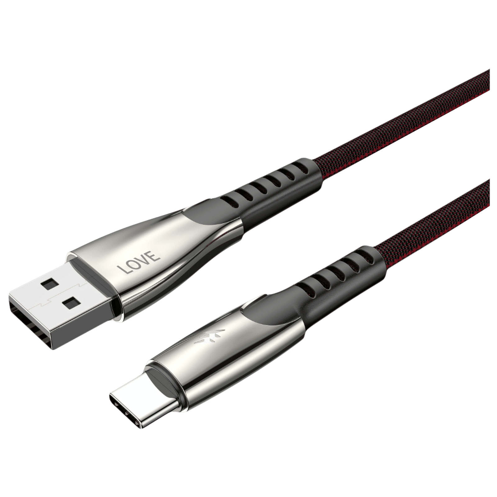 BACK-BRAINERS Love Type A to Type C 3.9 Feet (1.2M) Cable (TPE Braided, Black)_3