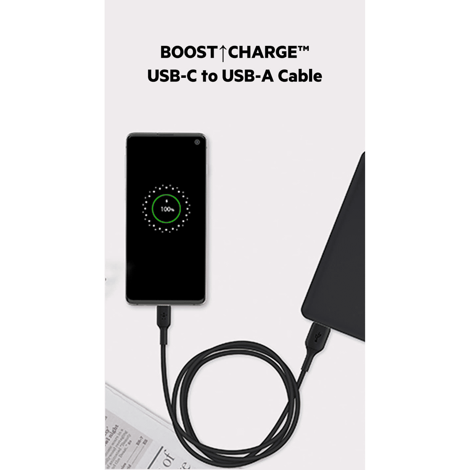 belkin Boost Charge Type C to Type A 3.2 Feet (1M) Cable (PVC Cord, Black)_7