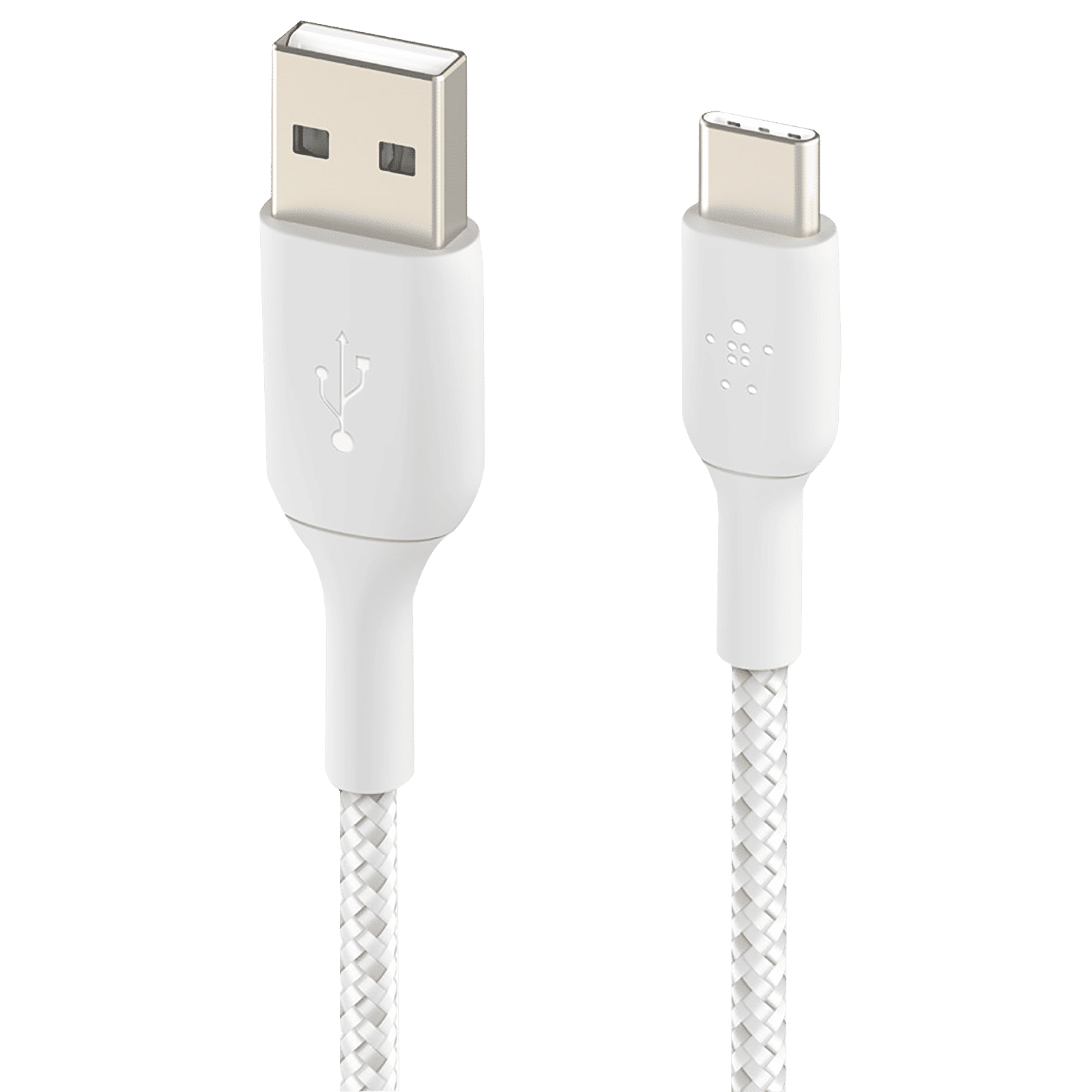 belkin Boost Charge Type C to Type A 3.2 Feet (1M) Cable (Nylon Braided, White)_3