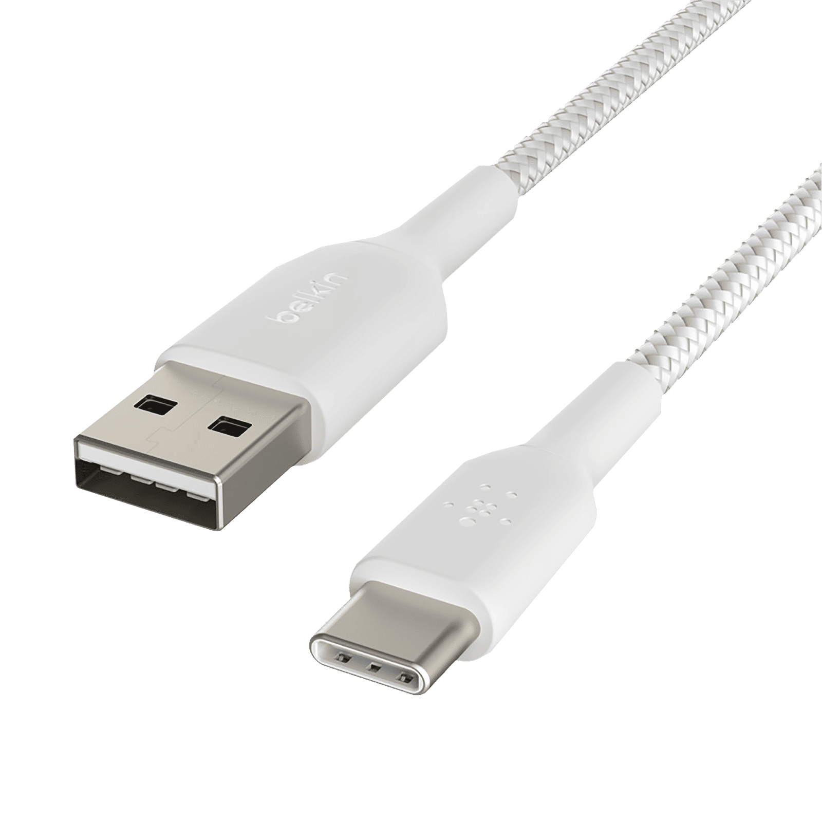 belkin Boost Charge Type C to Type A 3.2 Feet (1M) Cable (Nylon Braided, White)_4